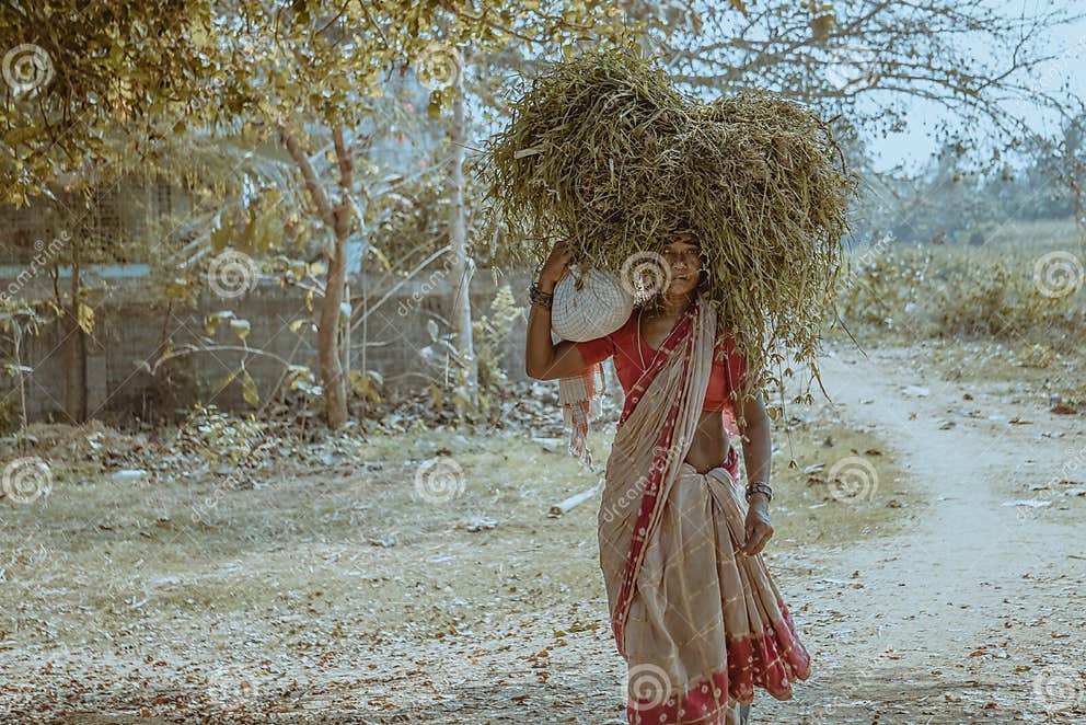 Indian Village Old Couple Indian Village Old Couple Editorial Stock Image Image Of Birdlife 