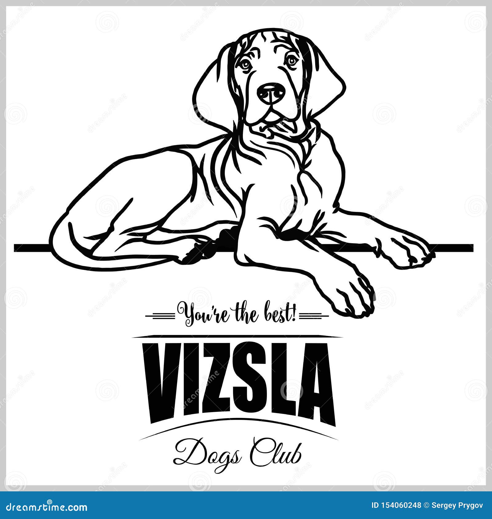 vizsla -   for t-shirt, logo and template badges