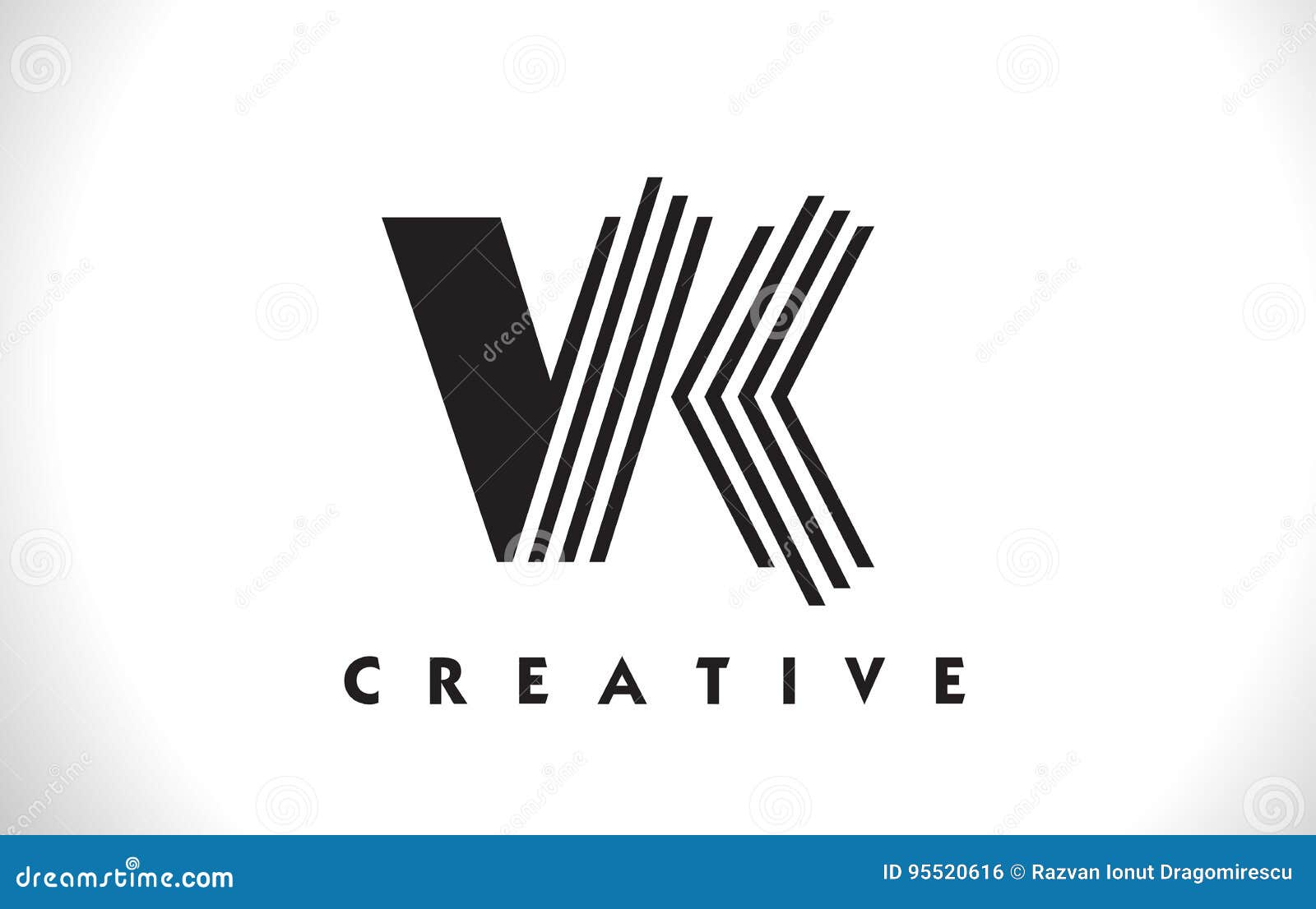 Creative Letter VK Logo Vector Template With Black Color. VK Logo Design  Royalty Free SVG, Cliparts, Vectors, and Stock Illustration. Image  140900824.