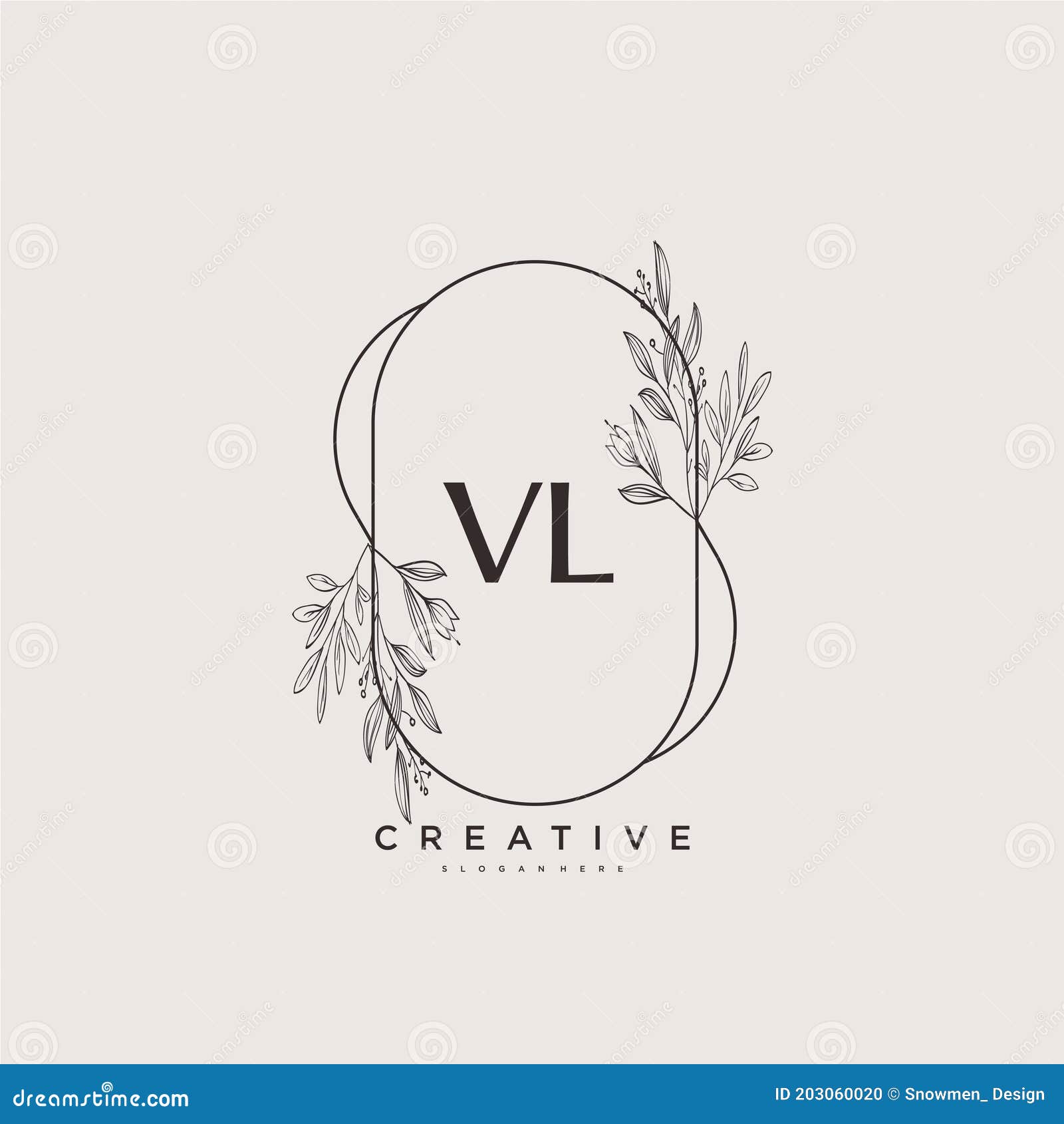 VL Logo Stock Vector
