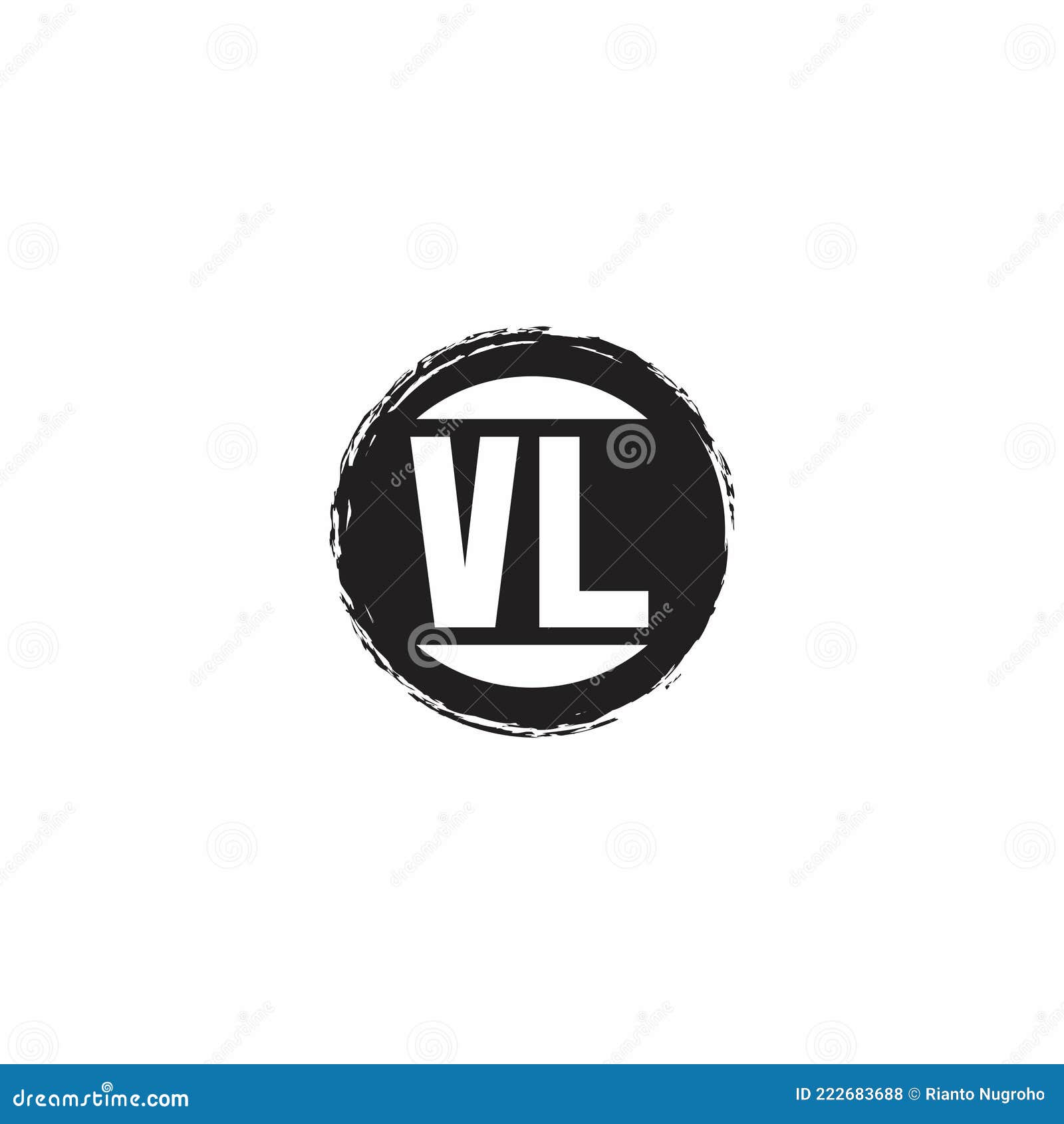 Monogram letters v l logo design template Vector Image