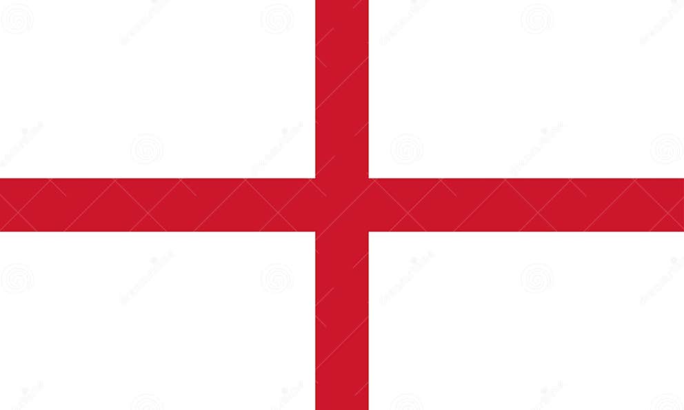 Vlag Van Engeland Met Rood Kruis. Engels Nationaal Symbool. Vectorillustratie Vector Illustratie