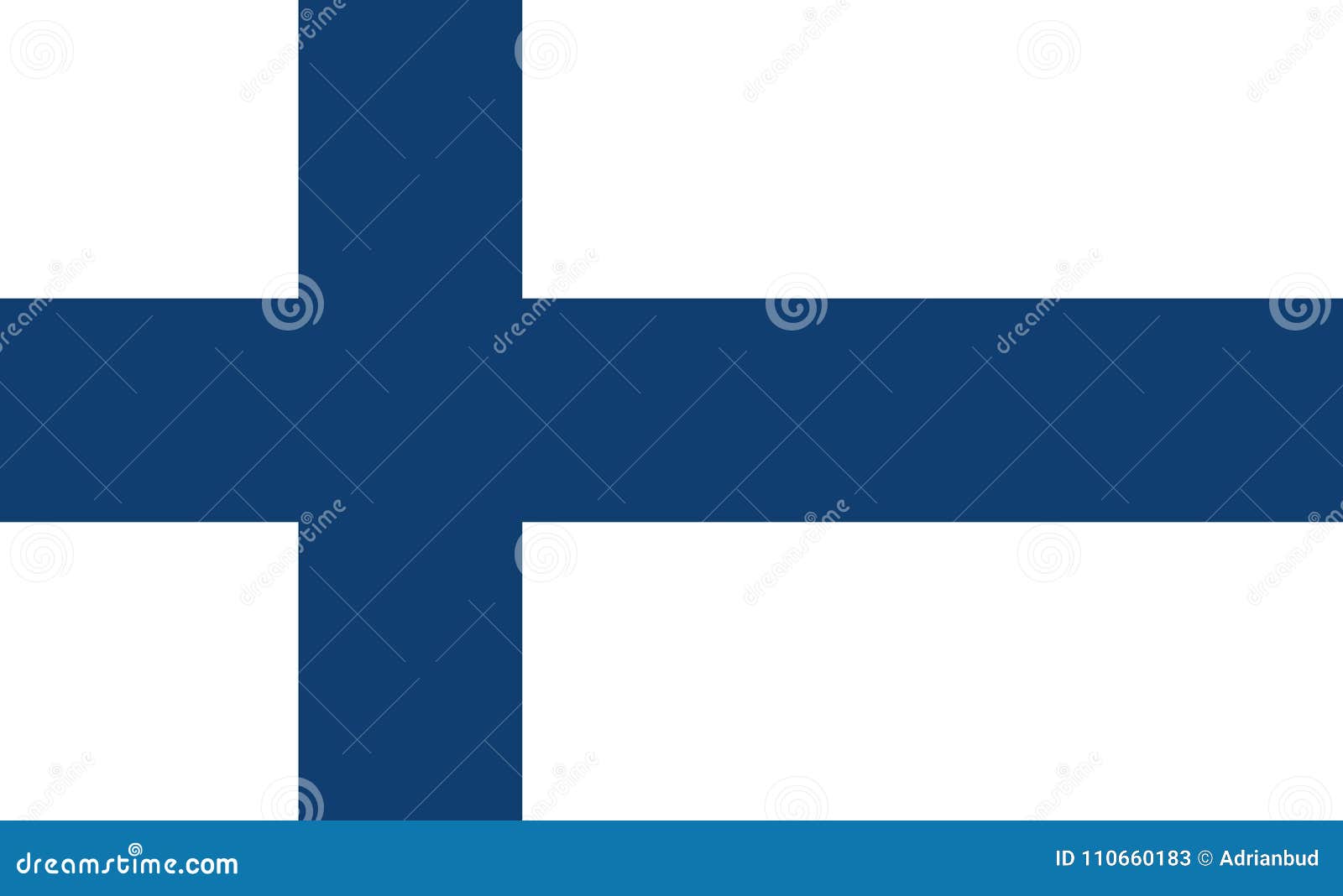 Vlag Het Blauwe Kruis Van Finland Op Witte Achtergrond Vector Illustratie - Illustration of kunstwerk, 110660183