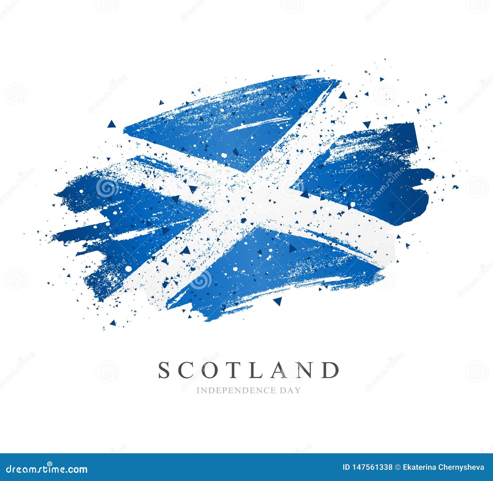 Vlag Van Schotland Vector Illustratie Op Witte Achtergrond Vector Illustratie - Illustration blauw: 147561338