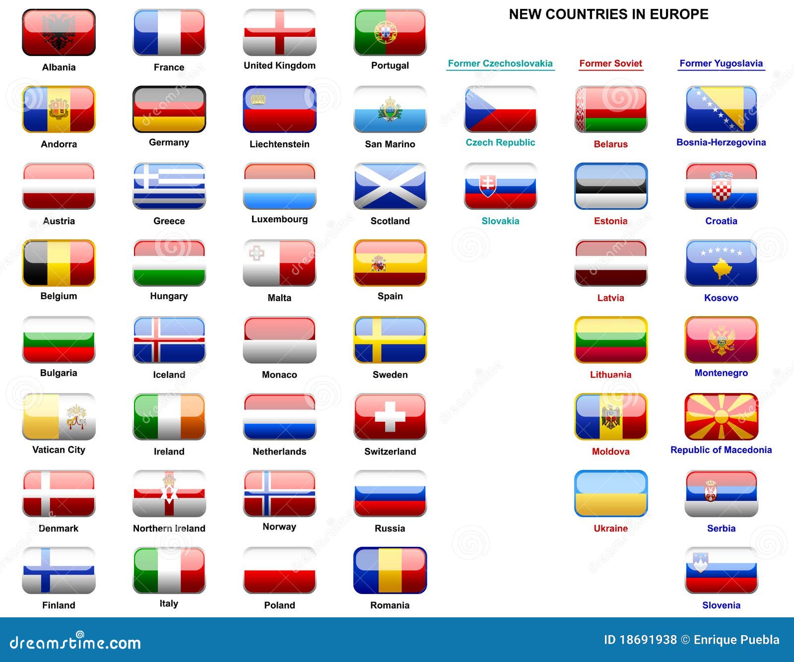 countries visa schengen list europe Europese Landen Vlaggen Illustratie Van Vector