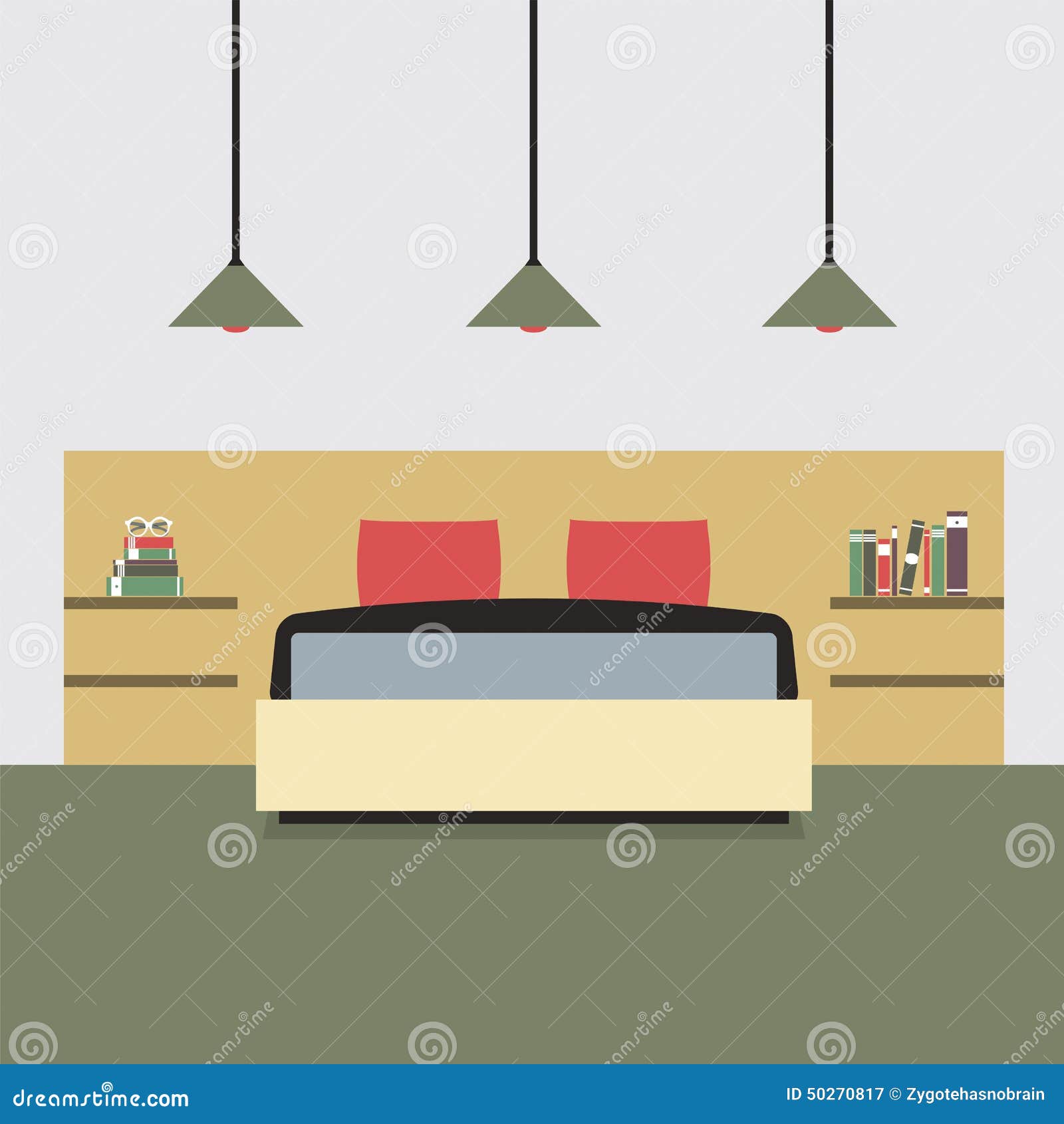 Vlakke ontwerp dubbele slaapkamer vector illustratie afbeelding ... Traditionele Arabische keuken