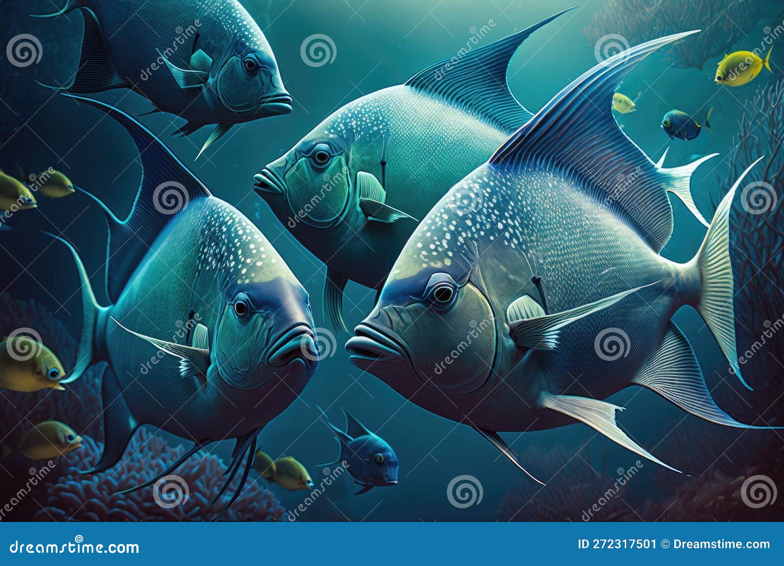 vlamings unicornfish fish underwater lush nature by generative ai