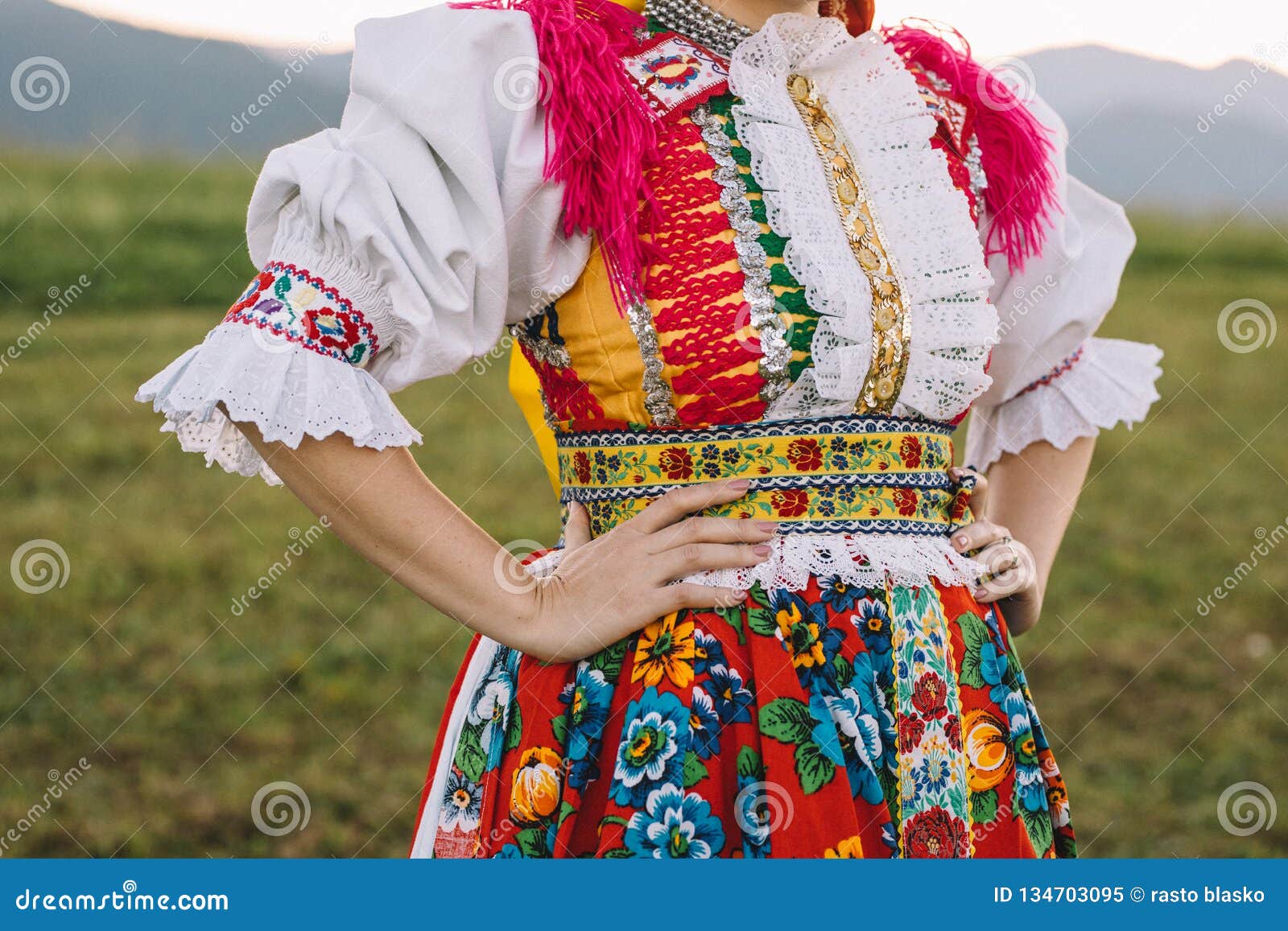 Traditional Slovak Dress from Liptov Region Stock Image - Image of