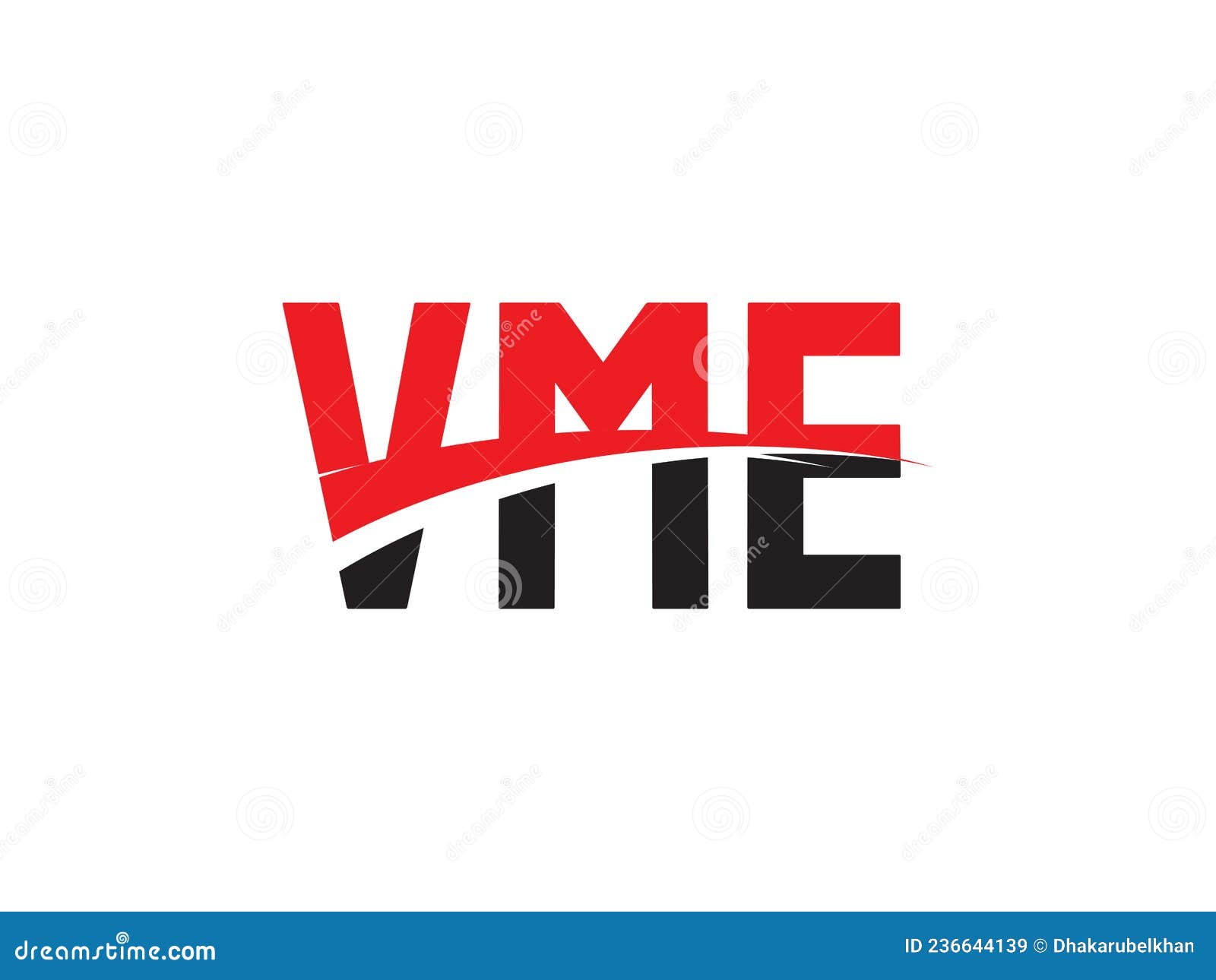 VME Letter Initial Logo Design Vector Illustration Stock Vector