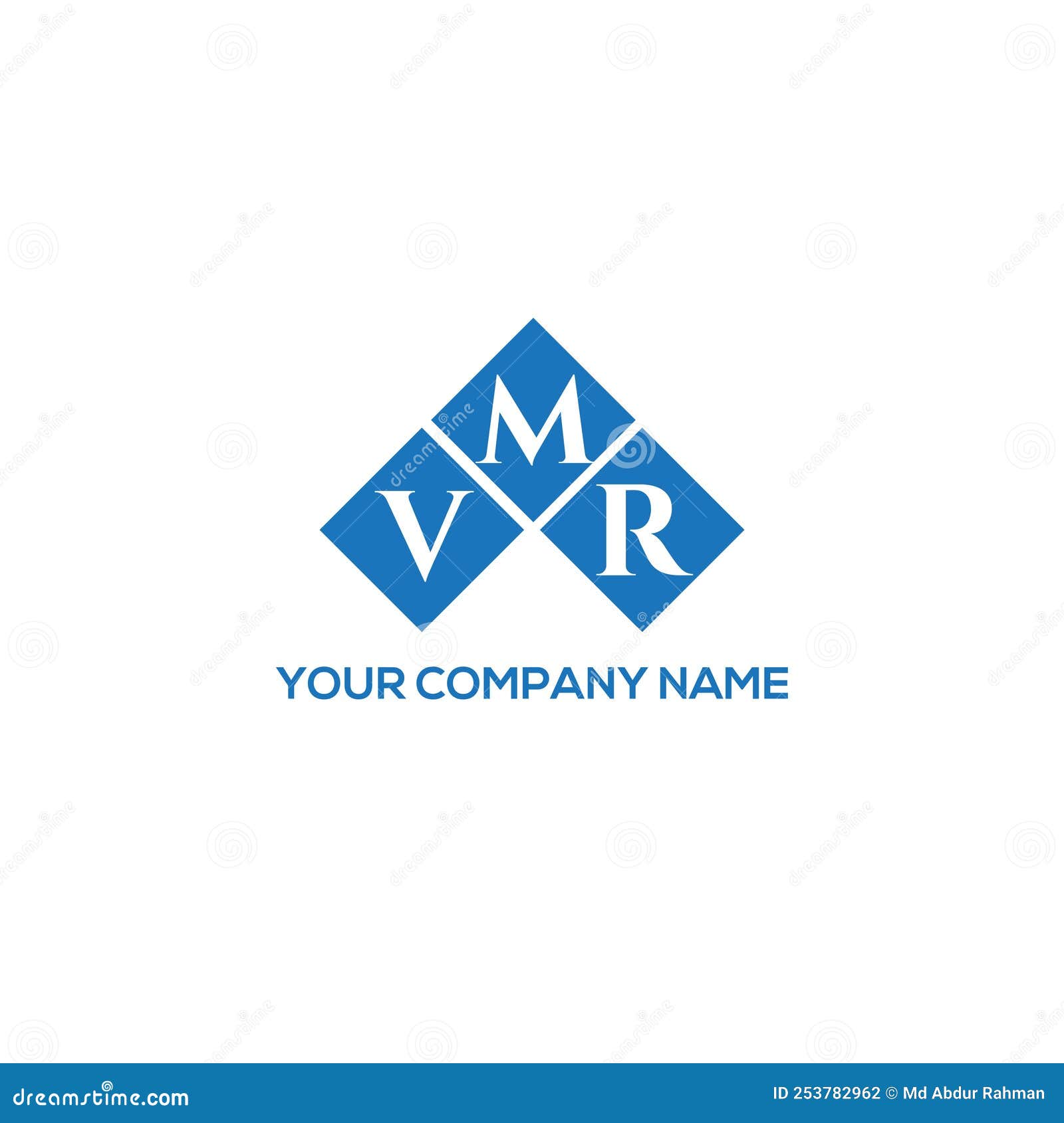 VMR Letter Logo Design on WHITE Background. VMR Creative Initials