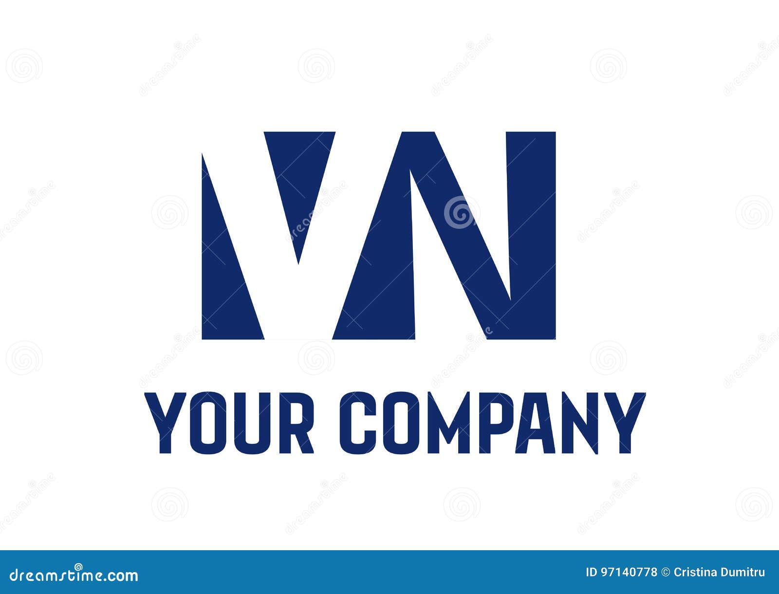 VN Letter Logo Design Vector Stock Vector - Illustration of company