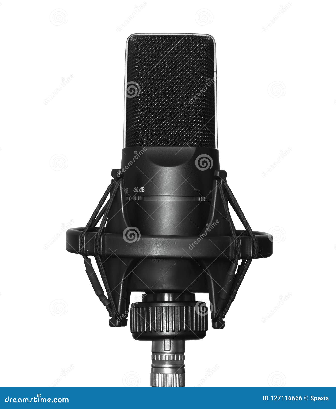 Vocal microphone isolated stock photo. Image of object - 127116666