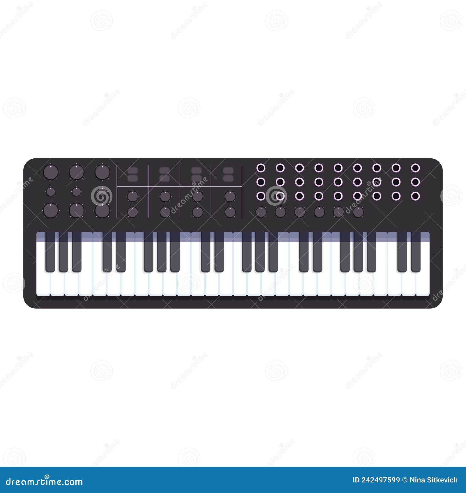 Vocale Synthétiseur Icône Dessin Vectoriel. Dj De Musique