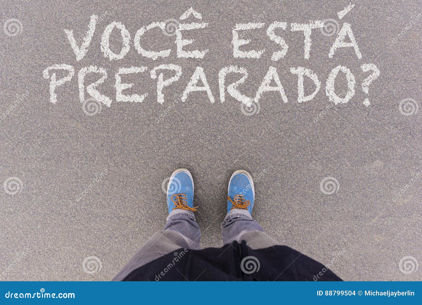 voce esta preparado?, portuguese text for are you ready? text