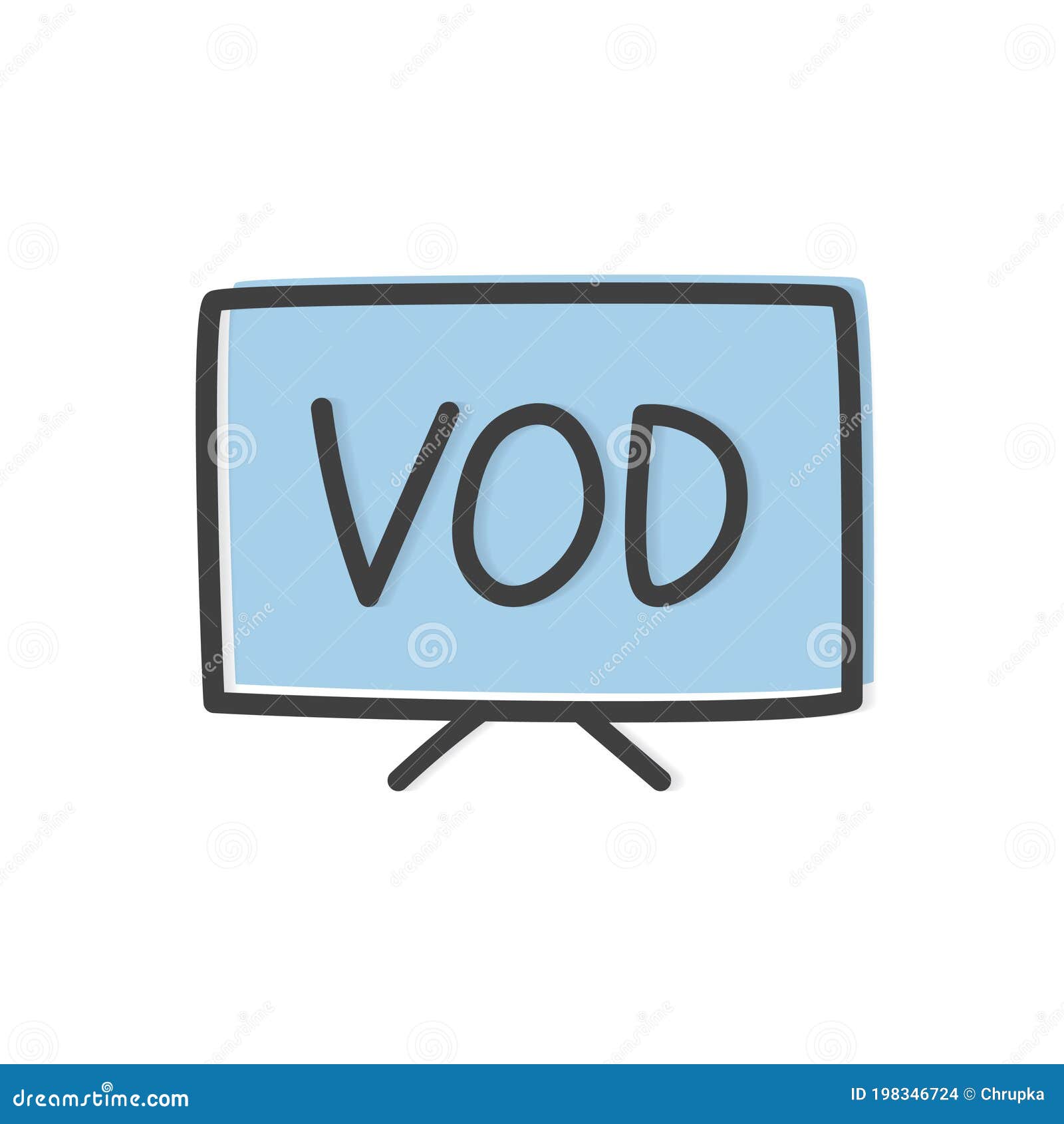 VOD Video on Demand Concept Stock Vector