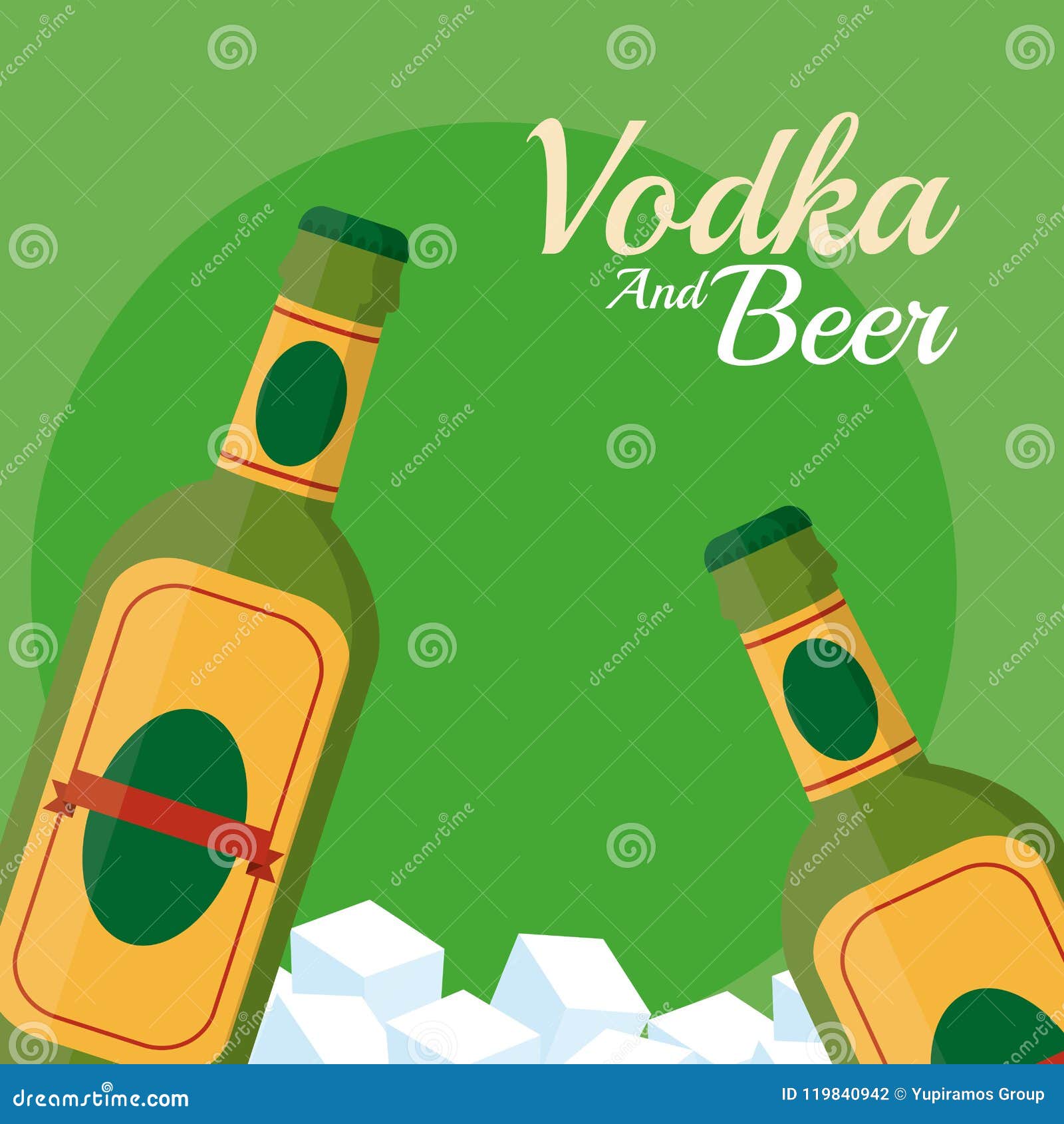 Vodka and beer stock vector. Illustration of icon, refreshment 119840942