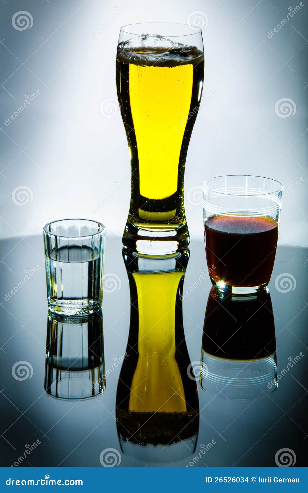 Vodka, beer, wine stock photo. Image of transparent, pattern 26526034