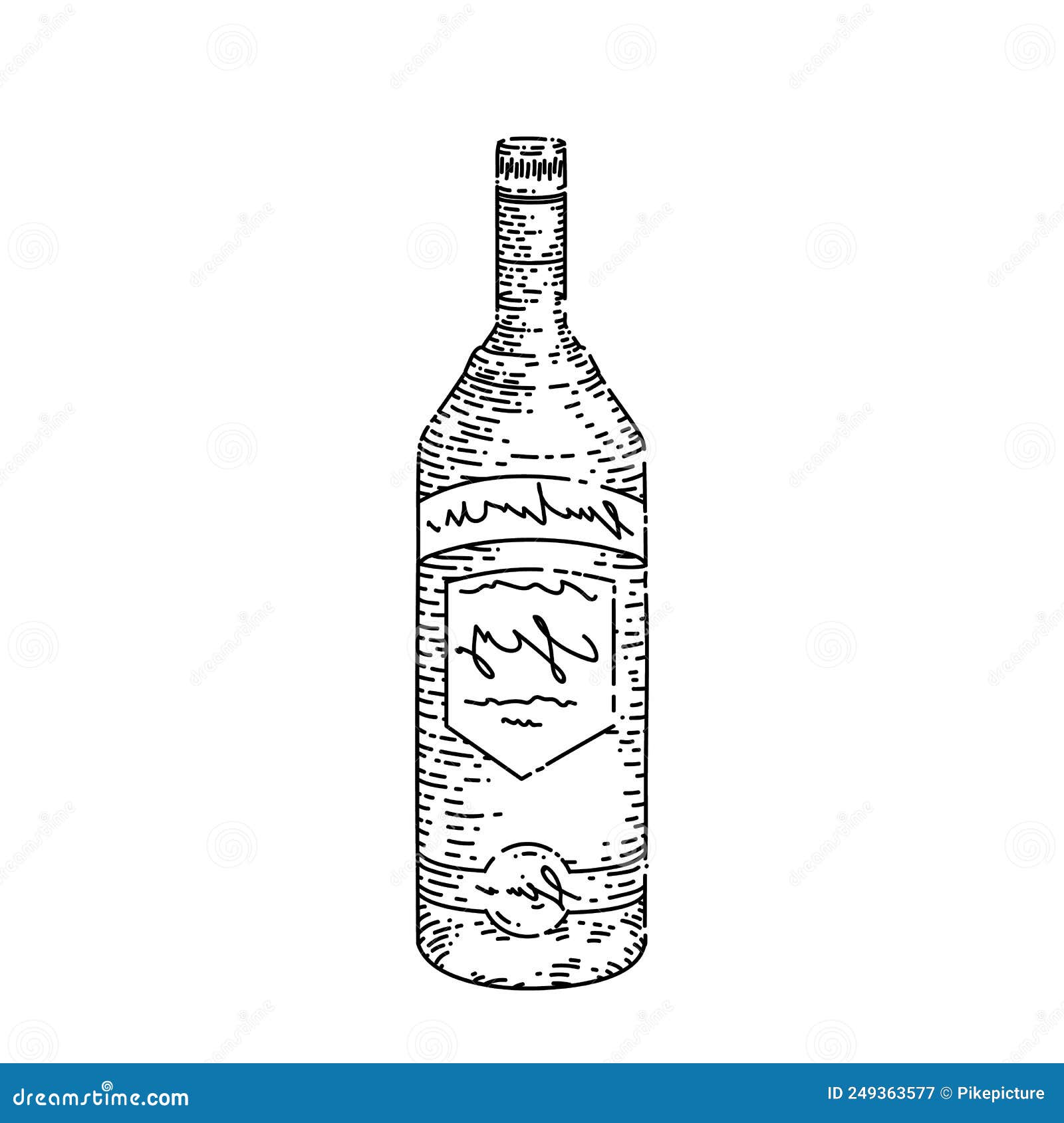 Free Vector  Realistic vodka glass bottle with glass