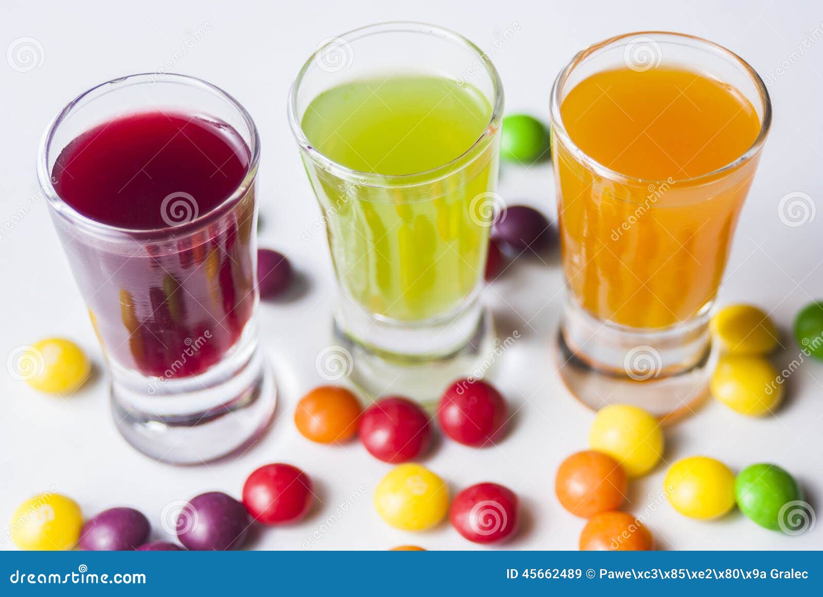 Vodka with colorful candy stock image. Image of flavor 45662489