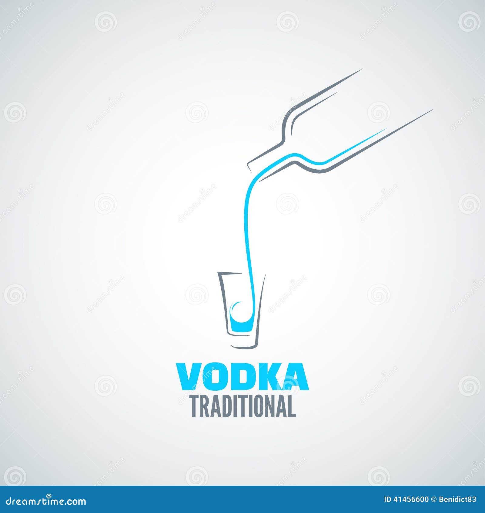 Vodka Shot Glass Bottle Design Background Vector Illustration