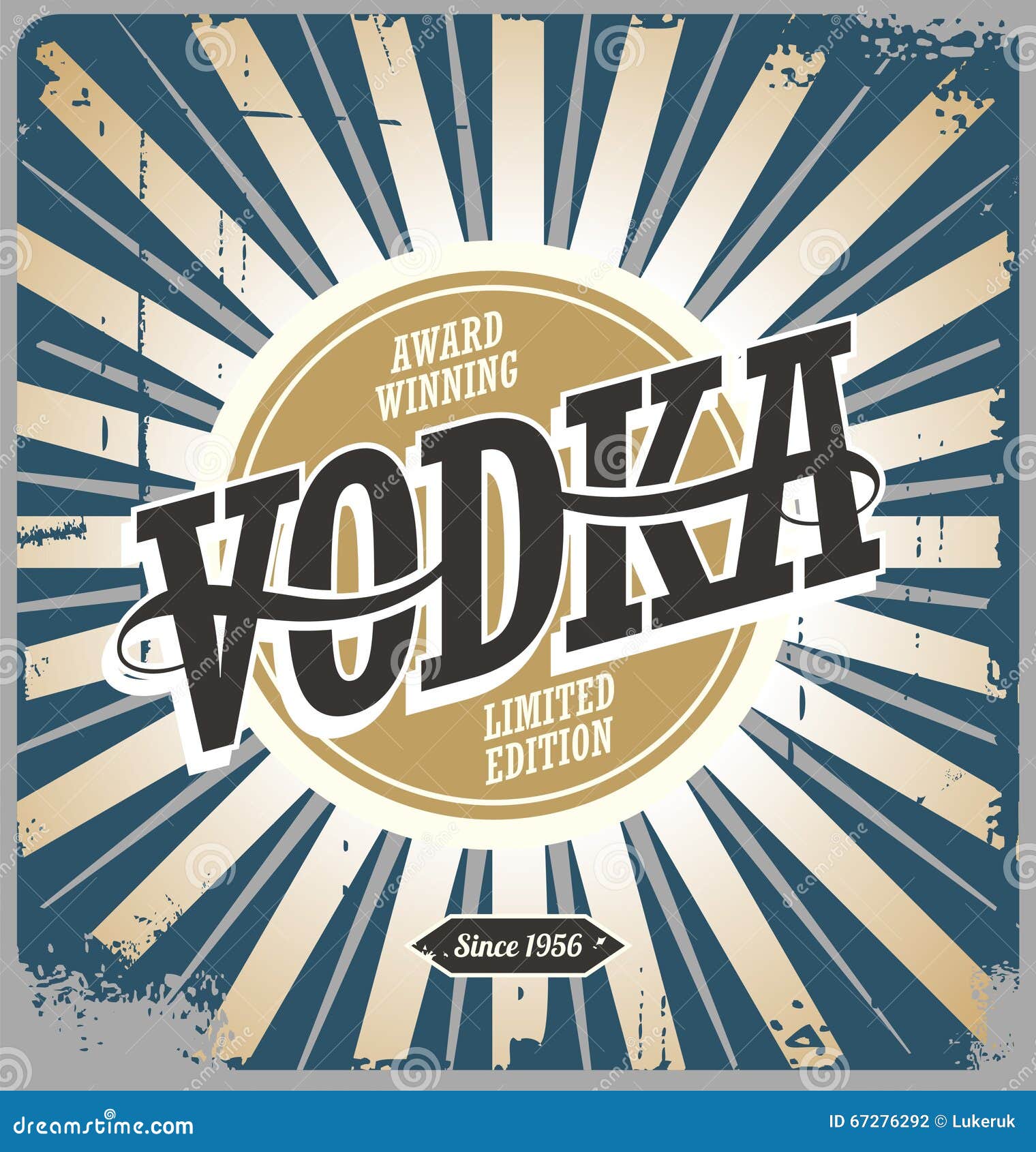 Vodka vintage tin sign stock vector. Illustration of poster 67276292