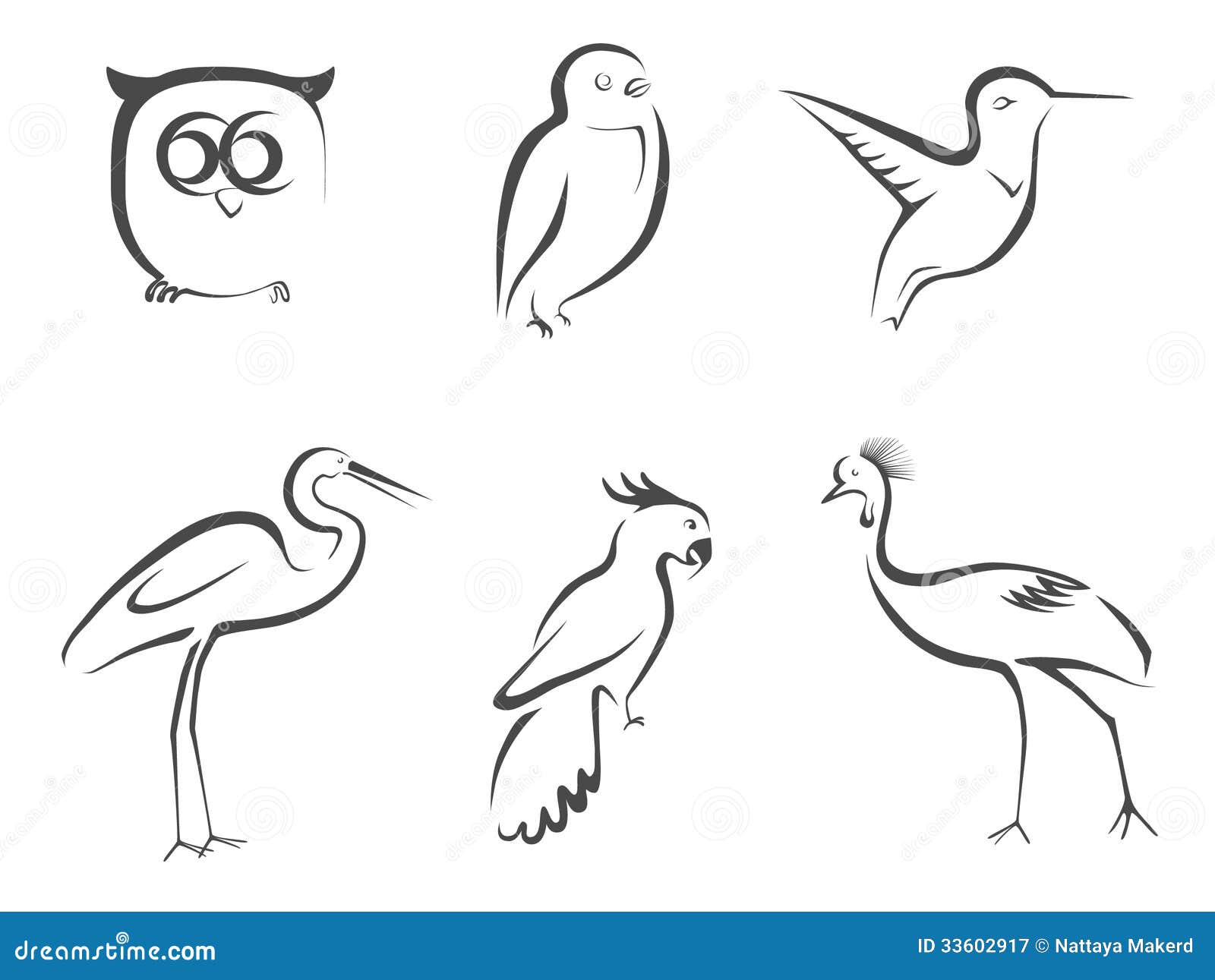 Vogel Gezeichneter Entwurf Lizenzfreie Stockfotografie - Bild: 33602917