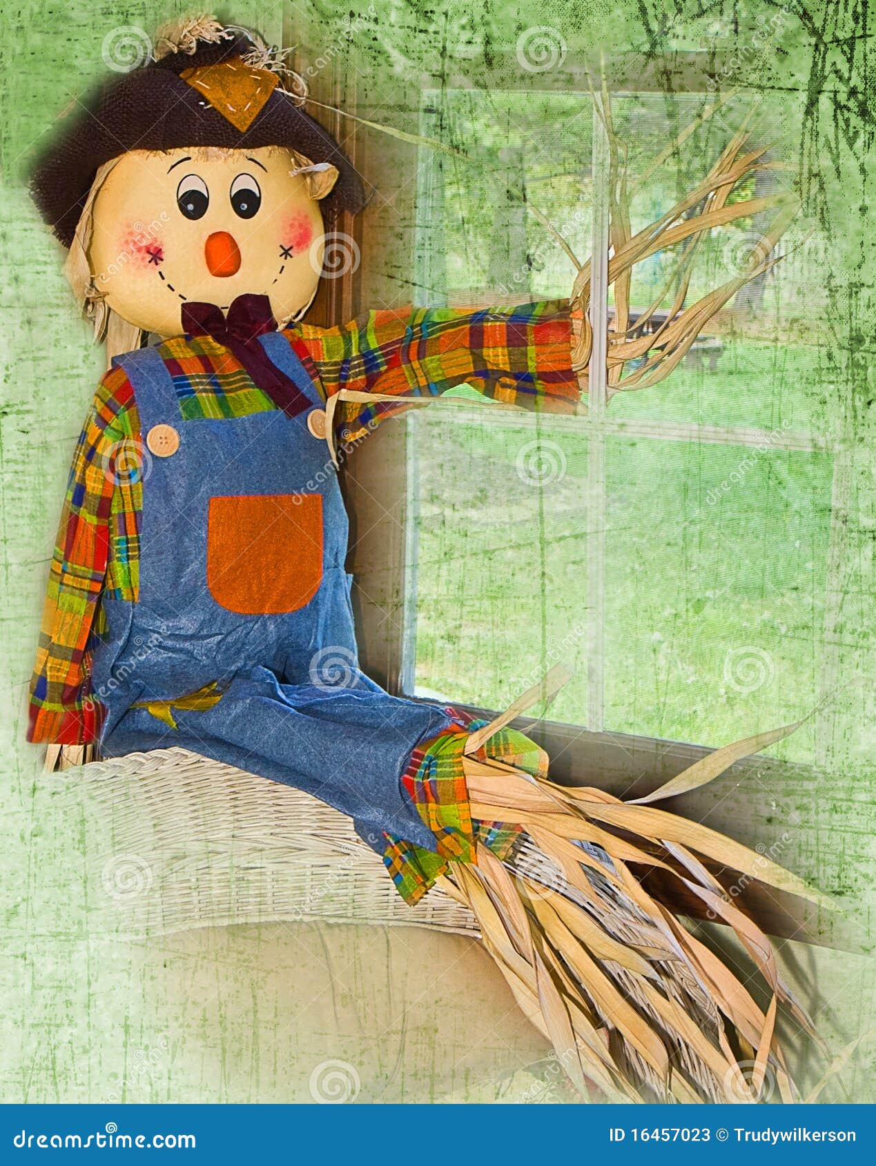 DeltonProducts Vogelscheuchen Set - 2 Sitzende Figuren Mit Sonnenblume