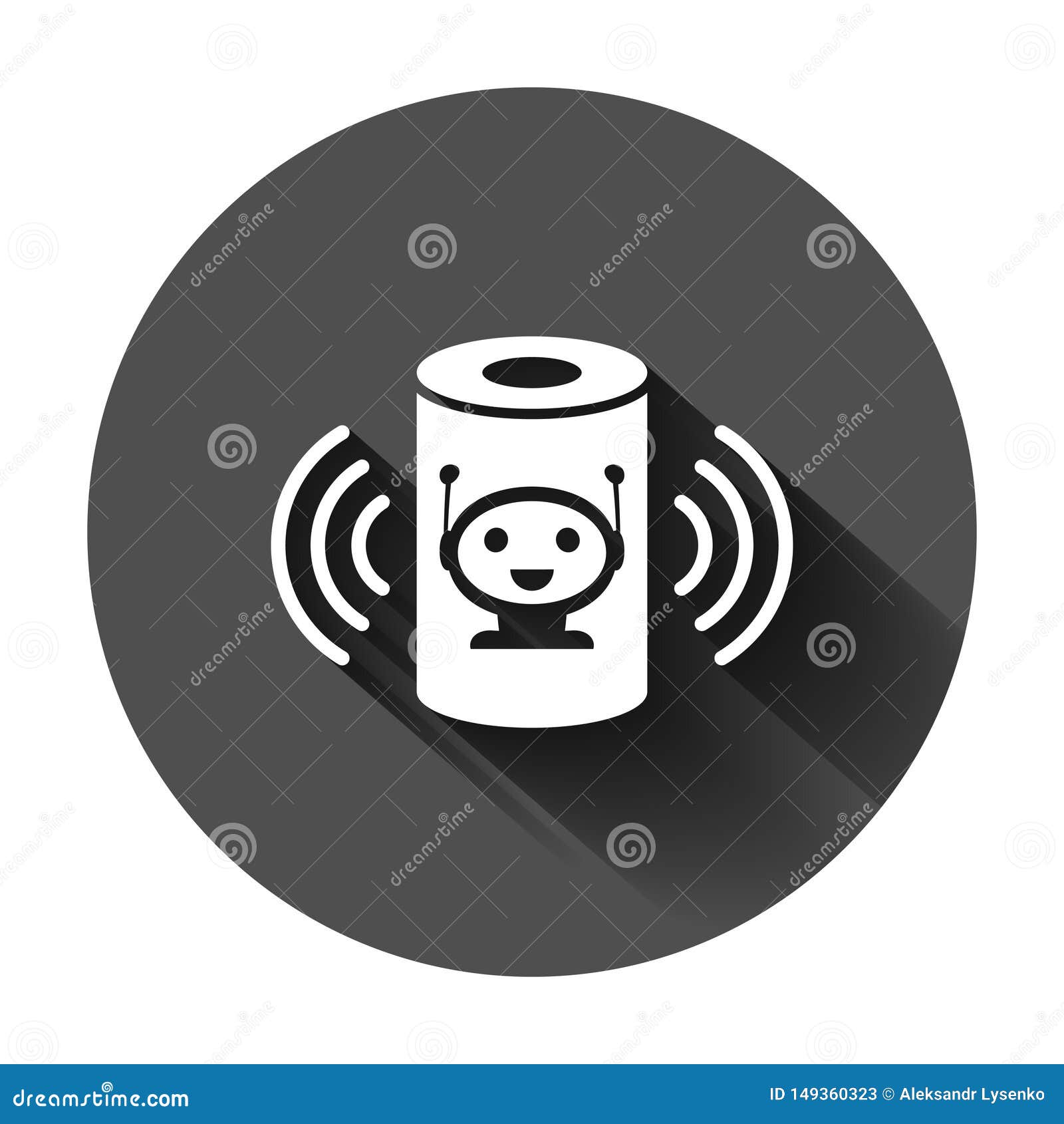 Download Voice Assistant Icon In Flat Style. Smart Home Assist ...