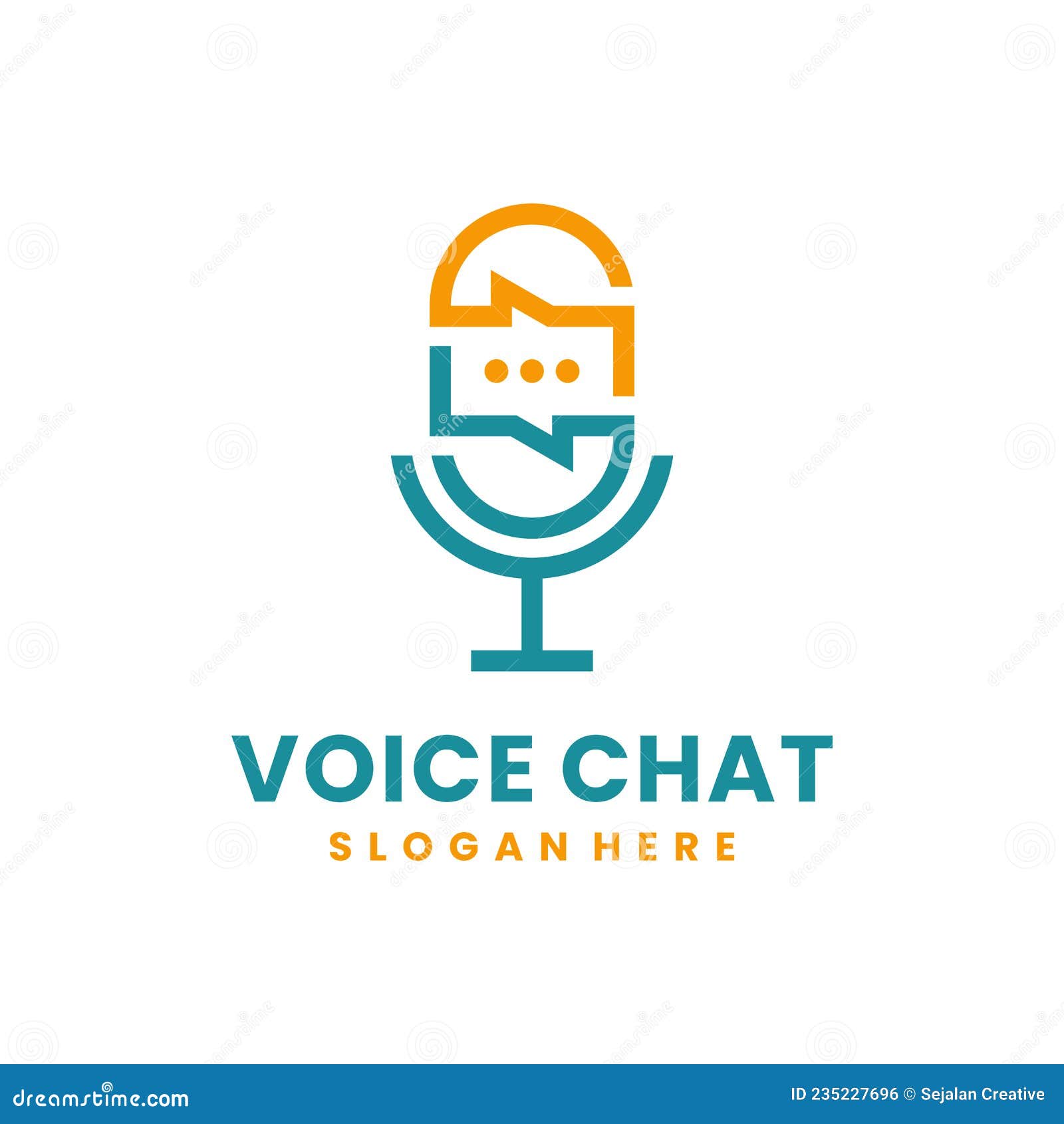 Voice chat logo vector stock vector. Illustration of creative 235227696