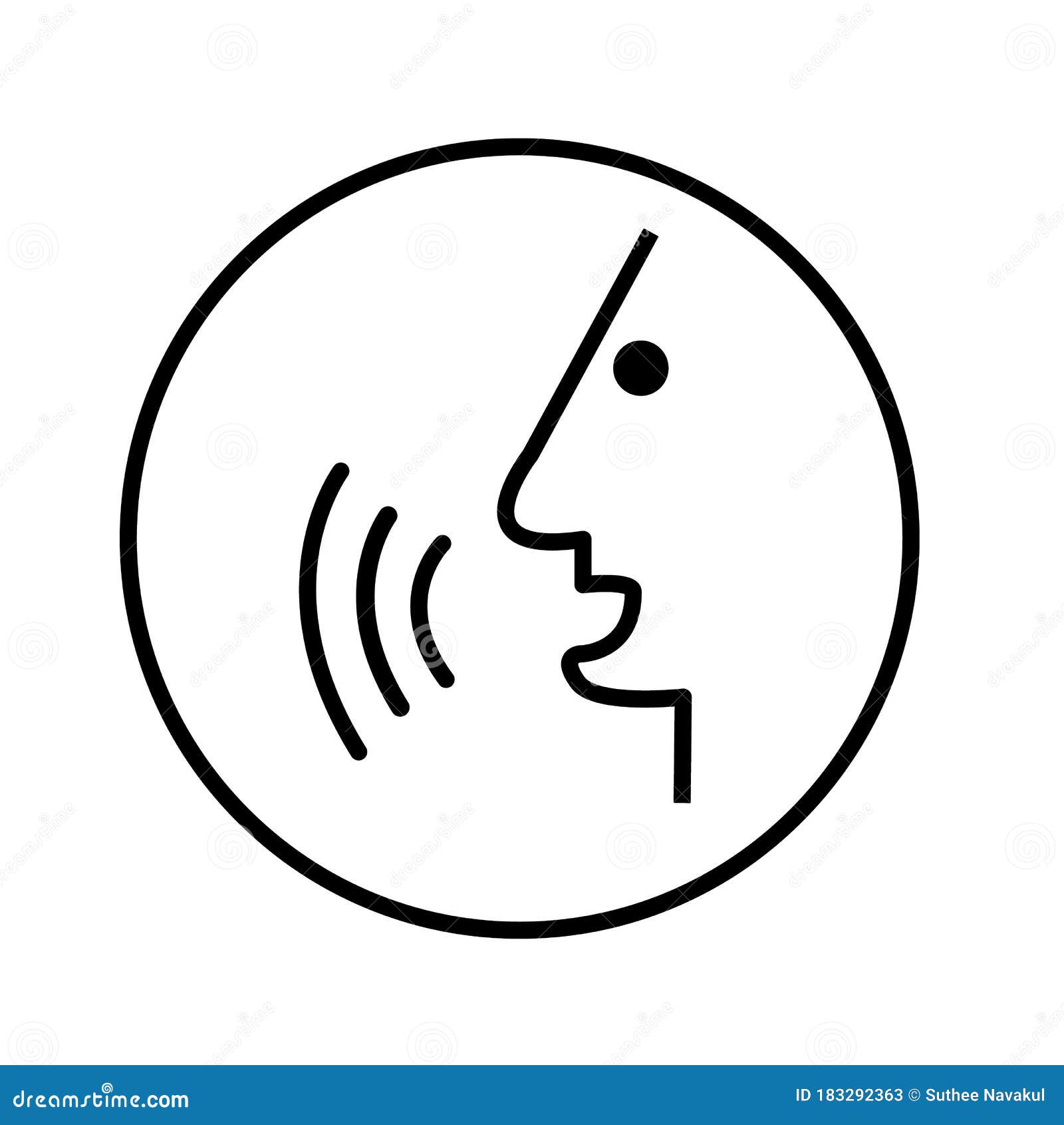 Helderheid ontbijt barsten Voice Command Icon on White Background. Flat Style. Voice Control Icon for  Your Web Site Design, Logo, App, UI. Voice Command Stock Vector -  Illustration of chat, chatting: 183292363