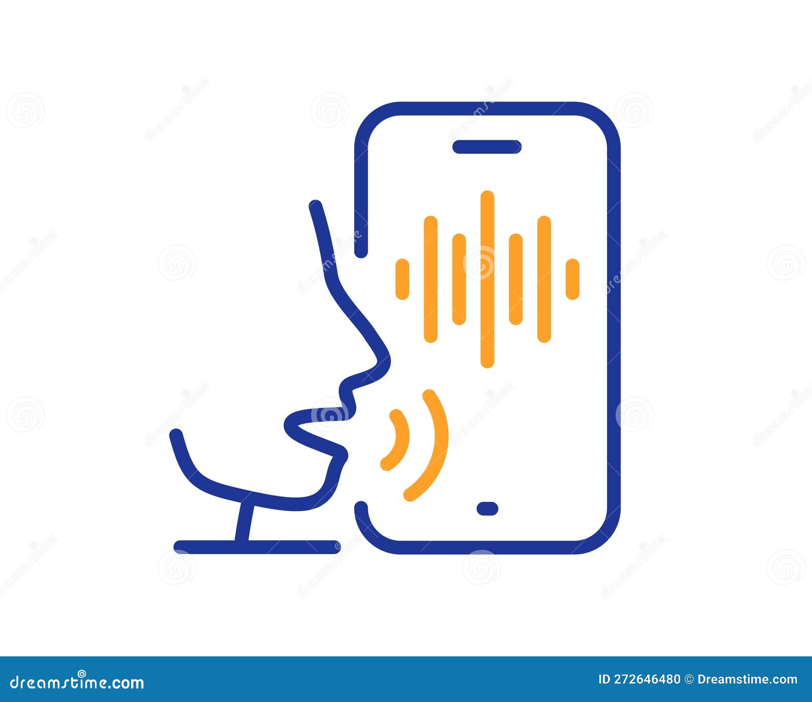 Voicemail Line Icon. Record Phone Voice Sign. Vector Stock Illustration Illustration of speak radio 272646480