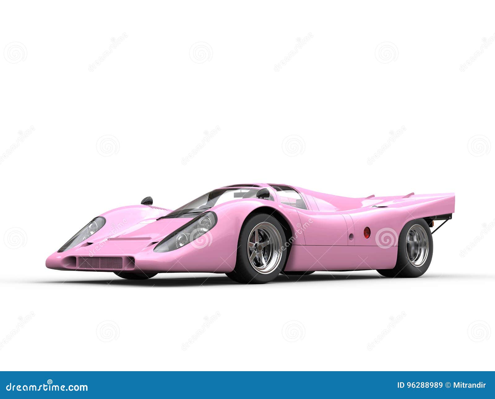 Voiture De Course Rose Brillante De Vintage Illustration Stock Illustration Du Rose Vintage 96288989