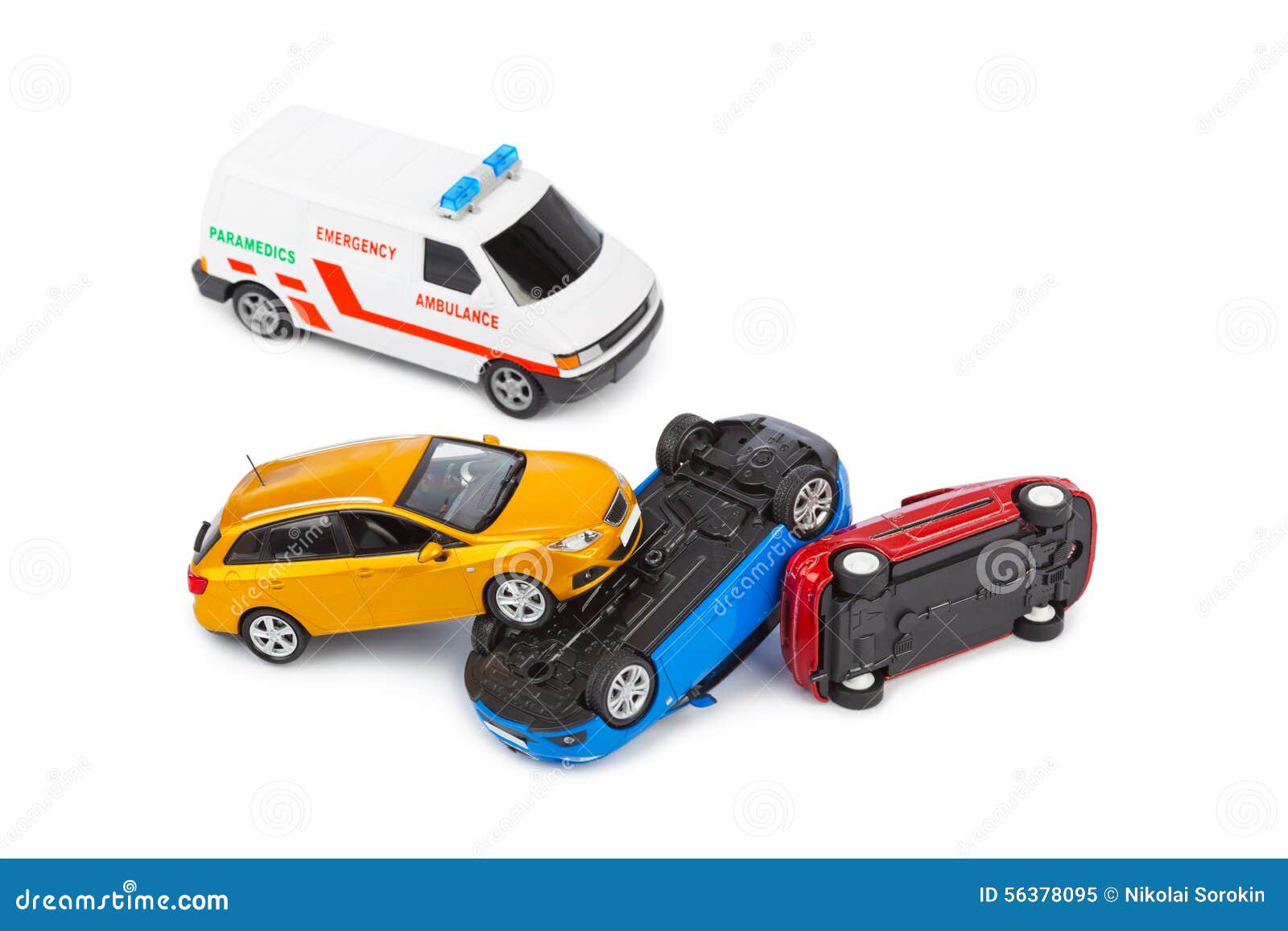 Voitures De Jouet D'accident Et Voiture D'ambulance Image stock - Image du  sauvetage, accident: 56378095