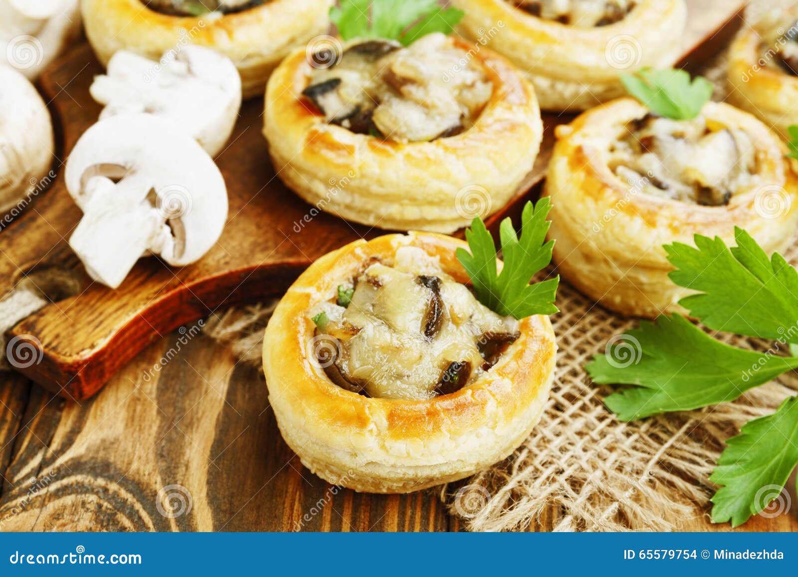 Vol Au Vent with Mushroom Stuffing Stock Photo Image of vent, baking