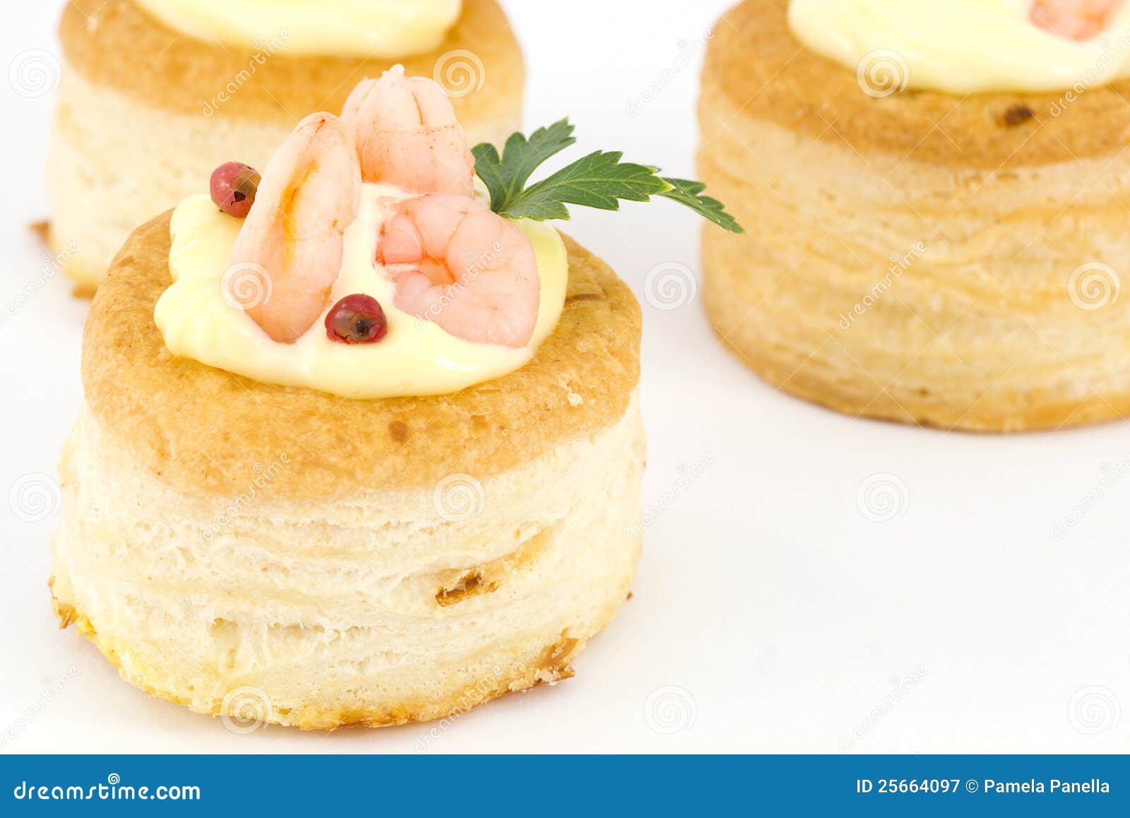 Vol Au Vent with Prawns and Mayonnaise Stock Image Image of entree