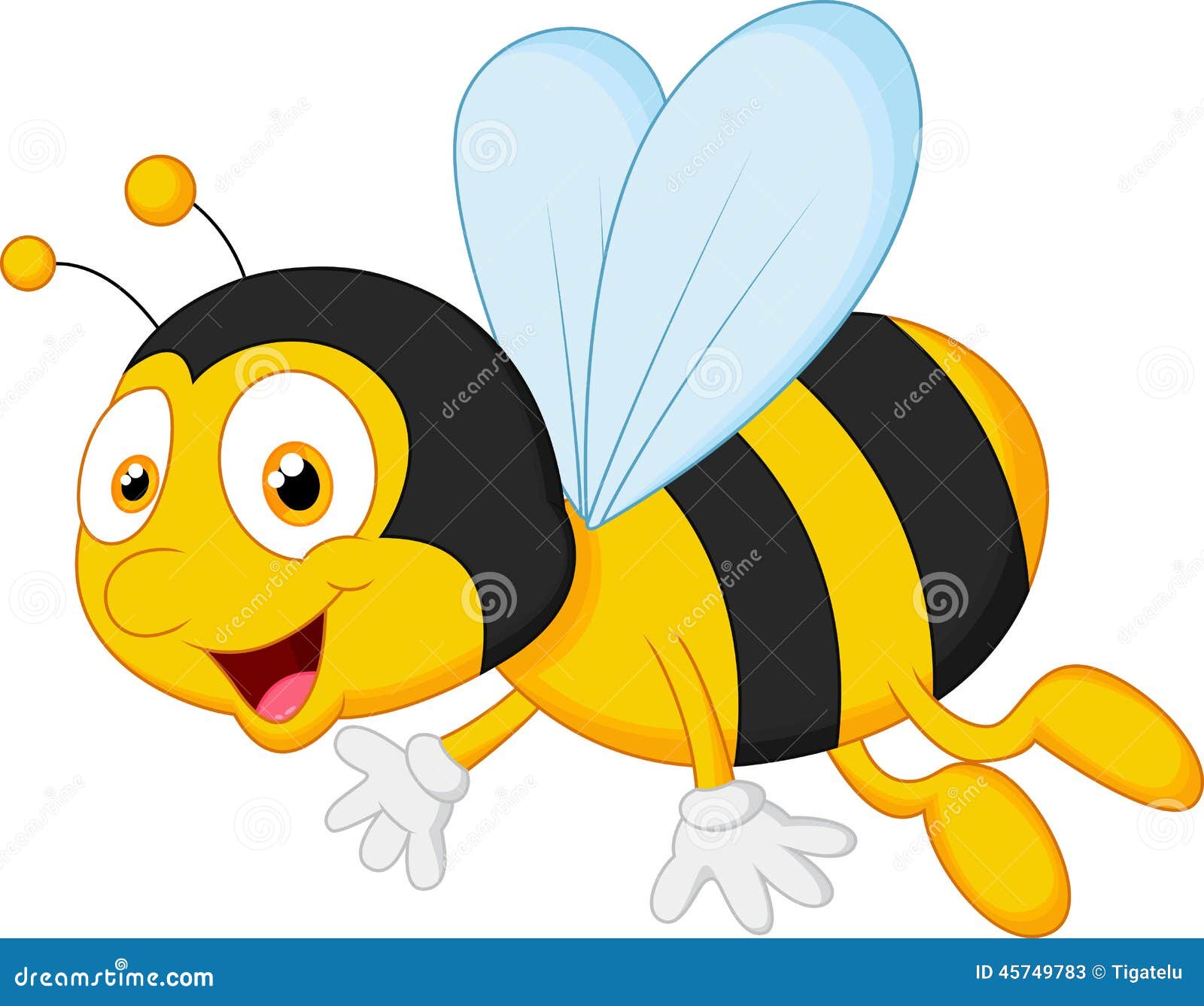 Vol De Bande Dessinee D Abeille Illustration De Vecteur Illustration Du Extensible Dessin