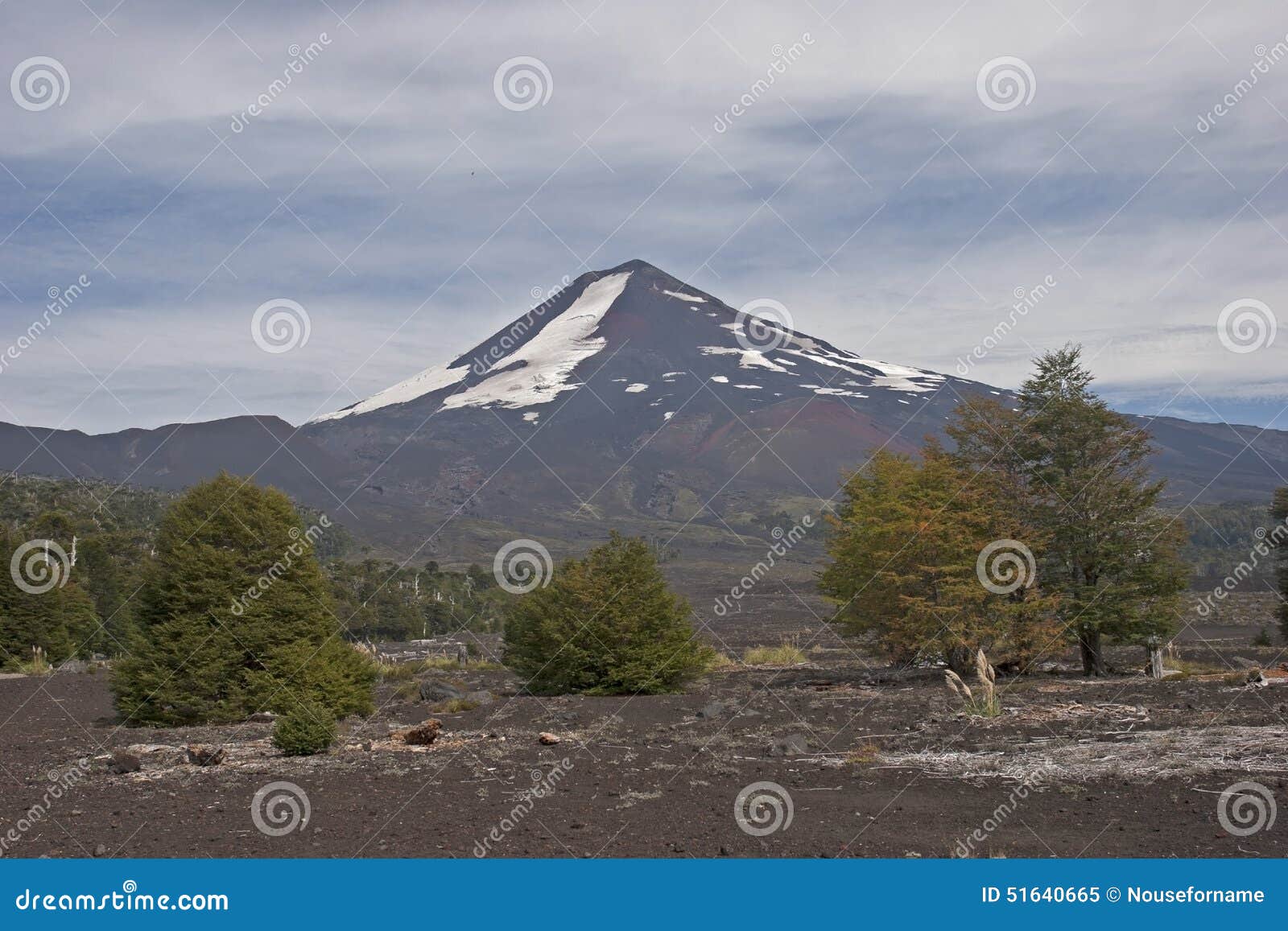 volcan llaima in conguillo nacional park, chile