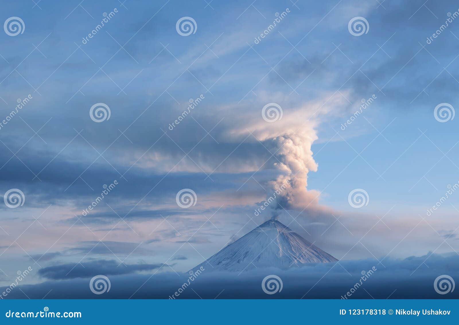 volcanic ash on top of a volcano