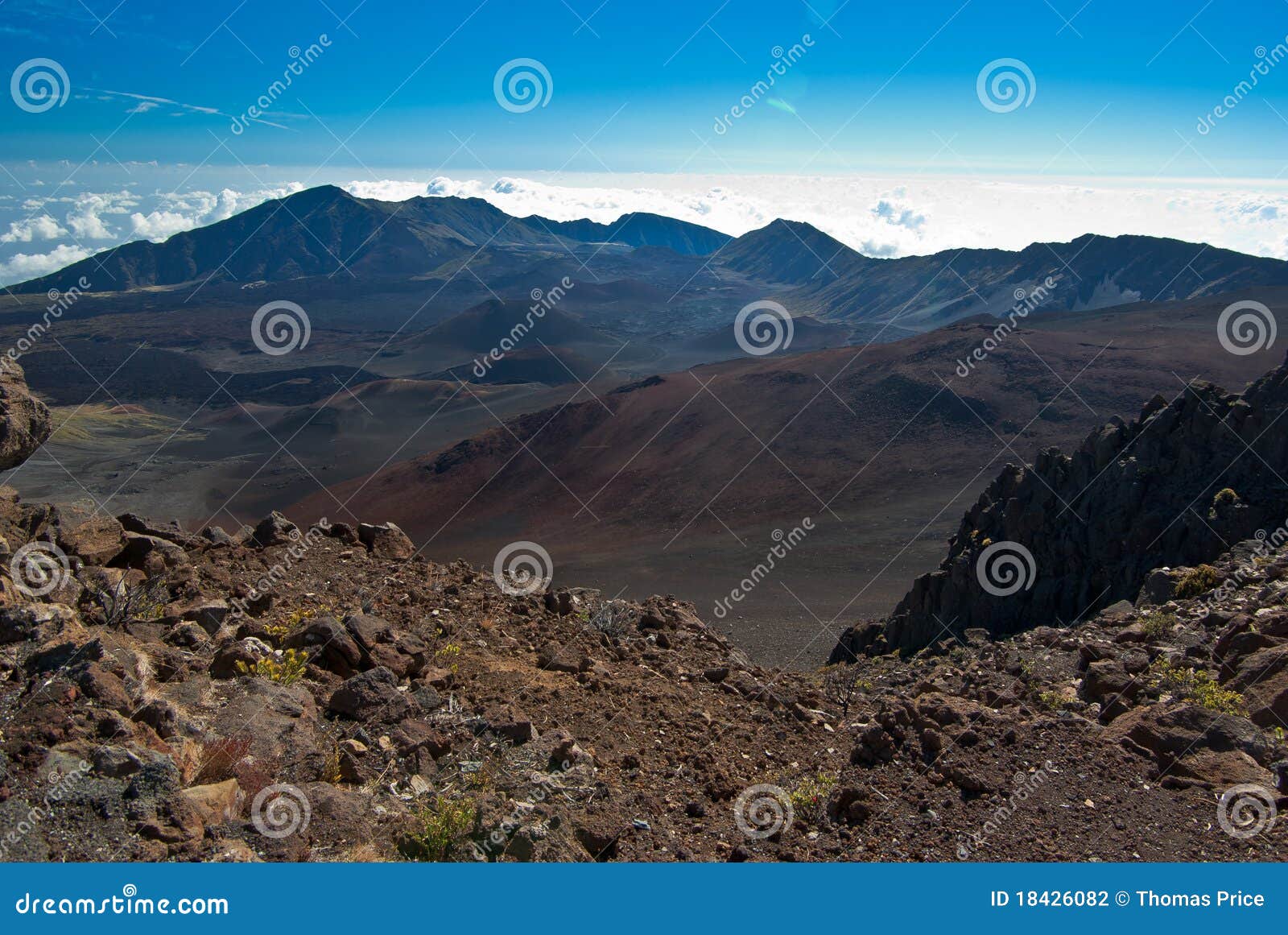 Volcanic Crater from Above stock photo. Image of panoramic 18426082