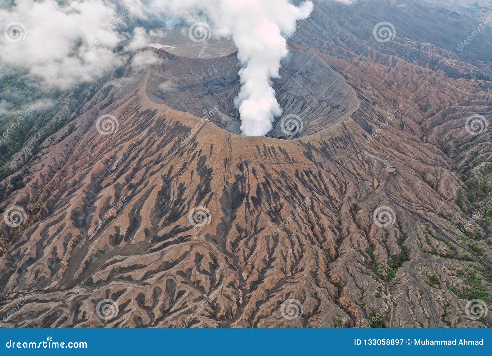 Volcanic Crater, Mount Bromo, East Java Stock Image - Image of mountain