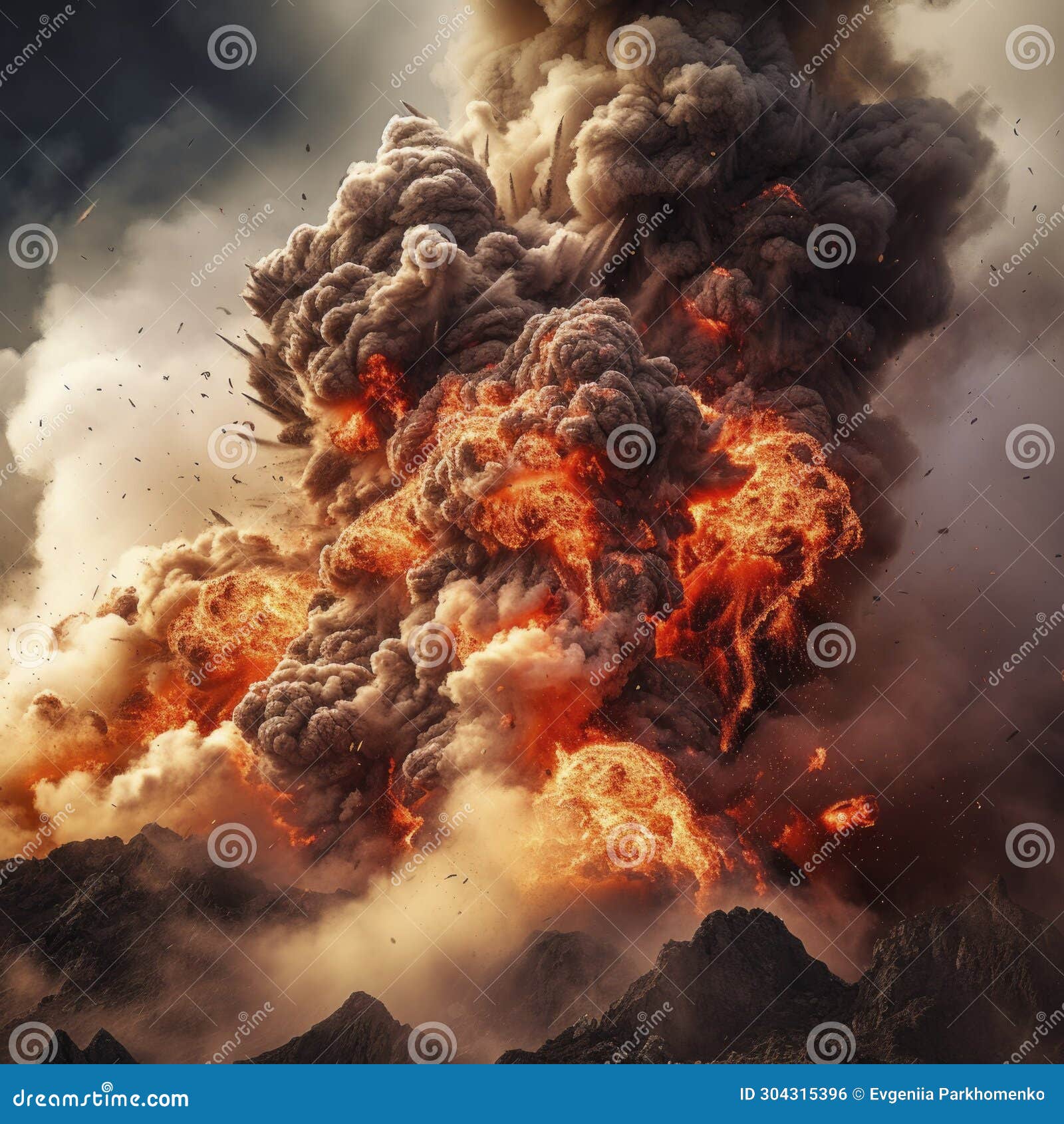 A Volcanic Eruption, Capturing the Explosive Energy and Raw Power of Nature S Fury As Molten 