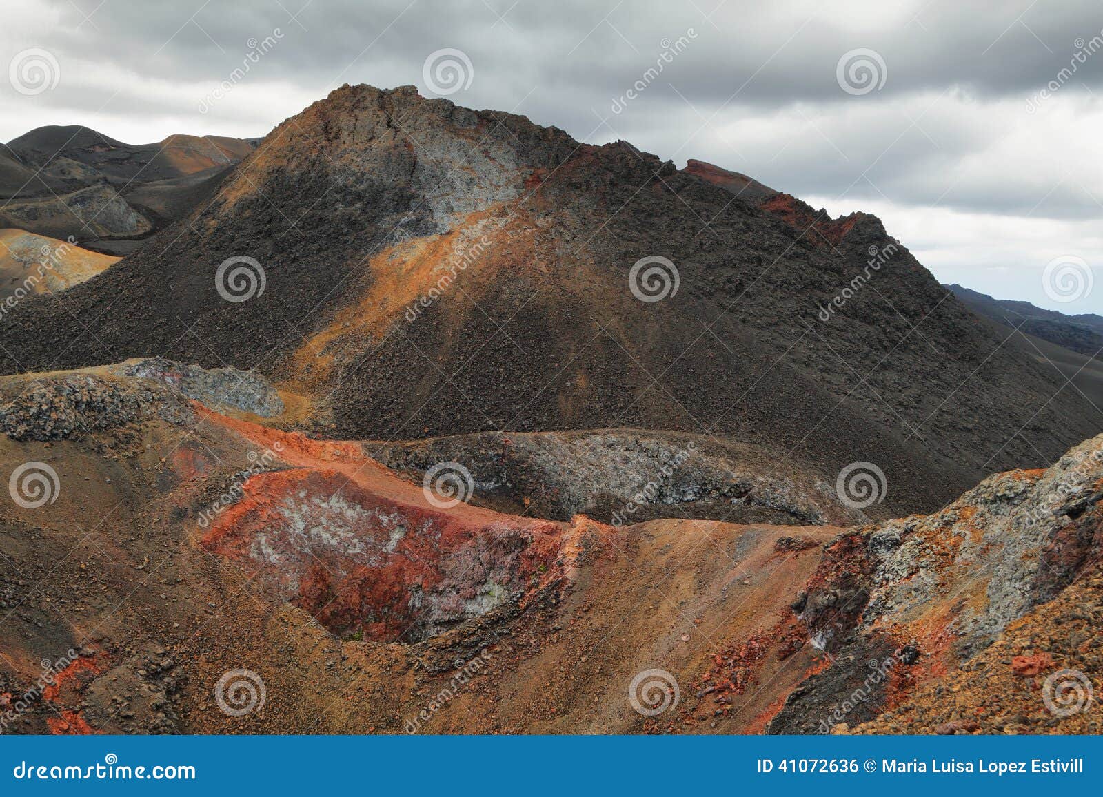 volcanic landscape, sierra negra, galapagos.
