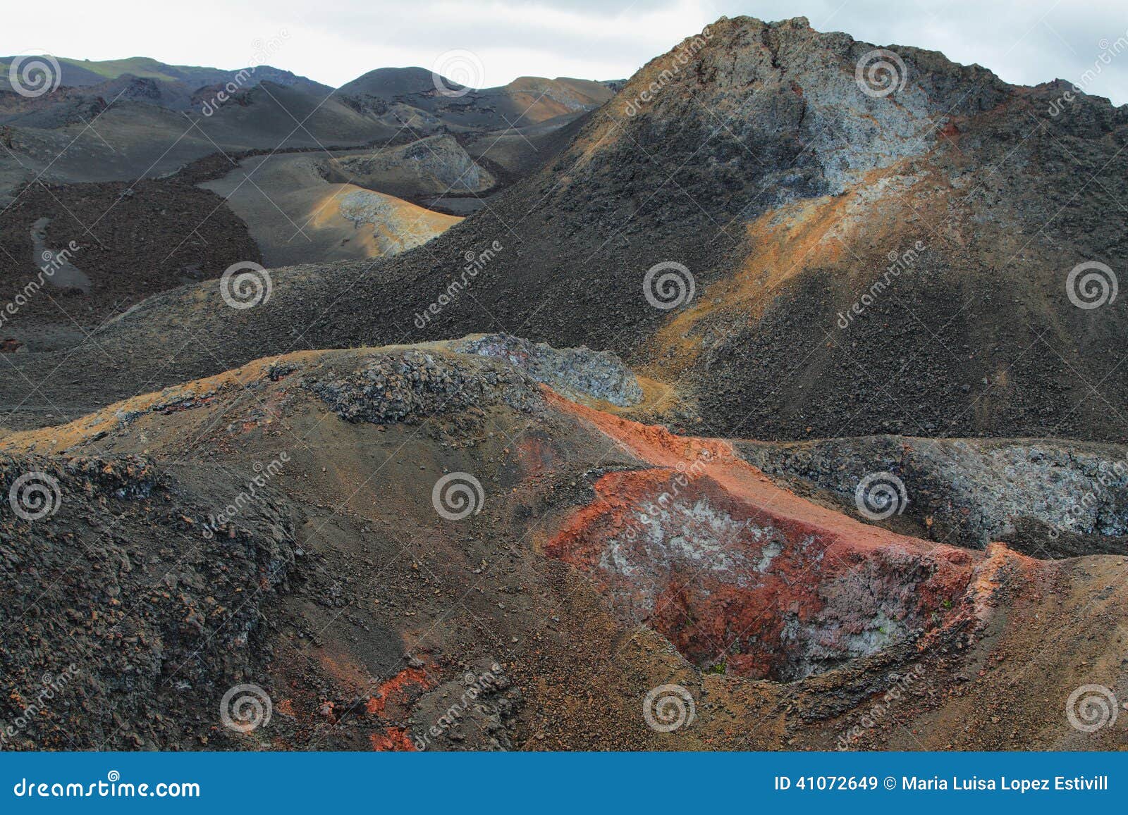 volcanic landscape, sierra negra, galapagos.