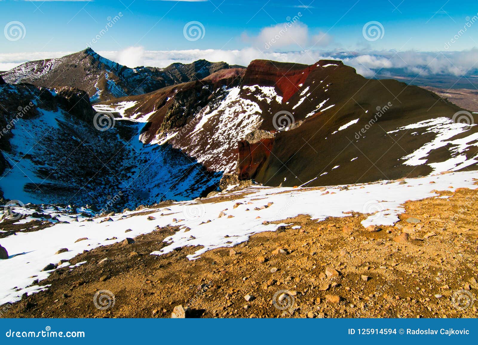 Volcanic Landscape, Volcanic Rocks and Mountains Near Mt Tongariro ...