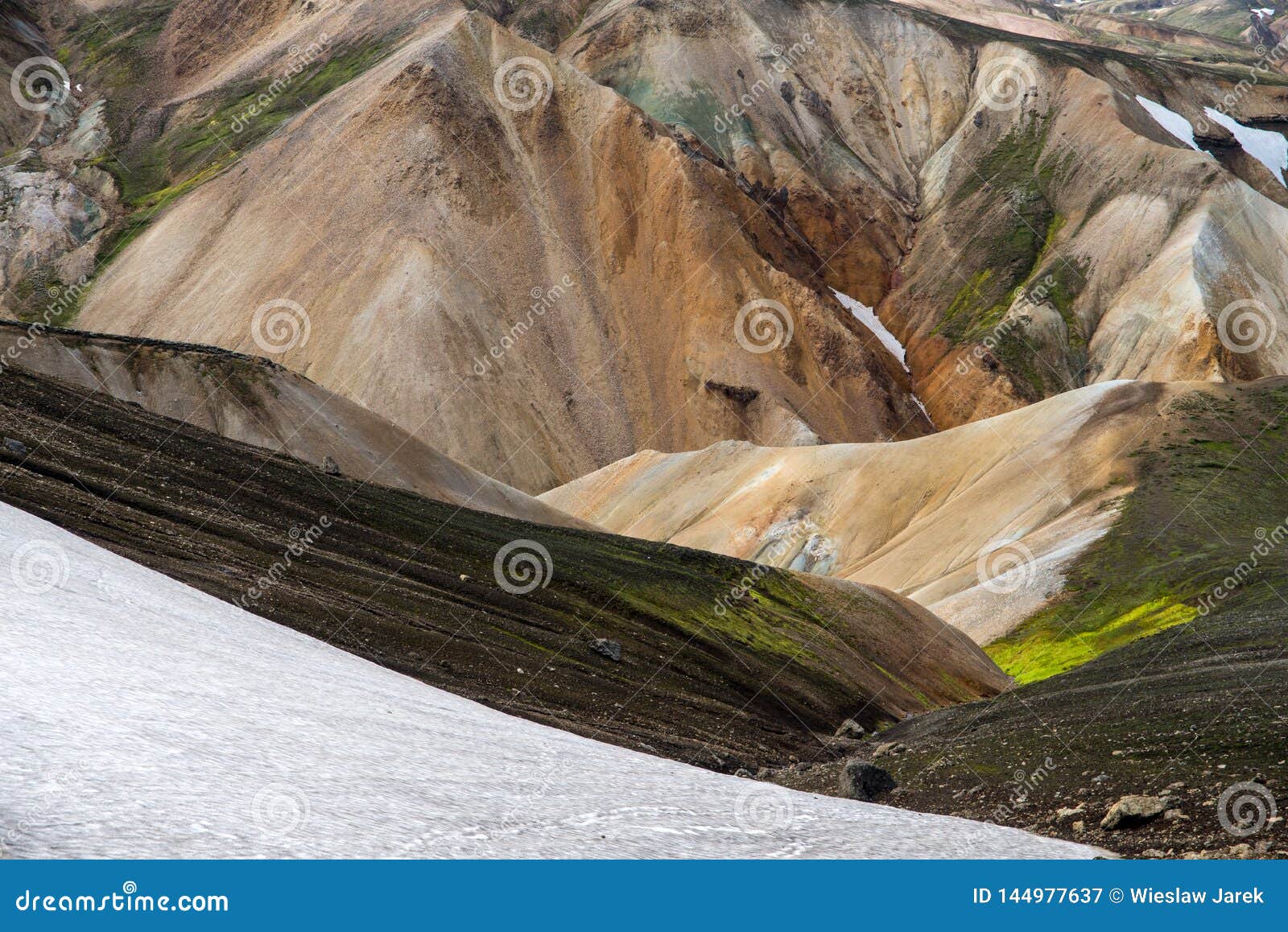 Volcanic Mountains Of Landmannalaugar In Fjallabak Nature Reserve