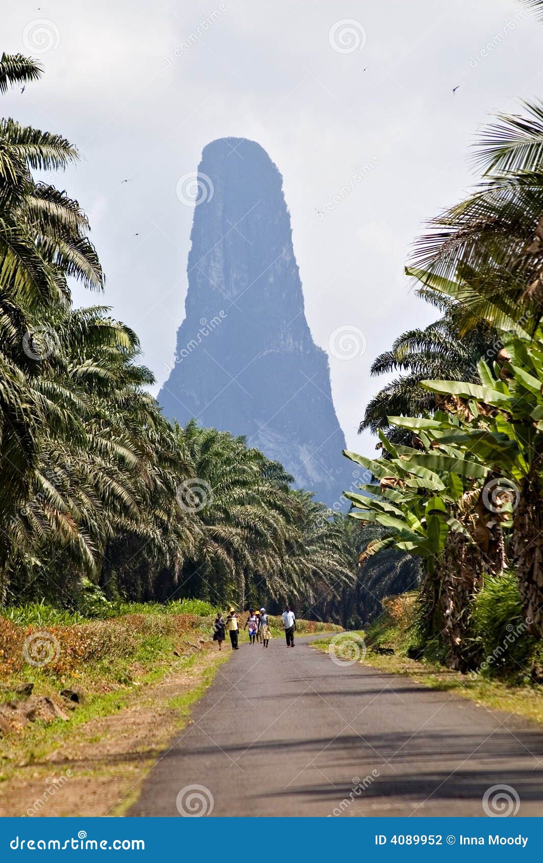 volcanic peak of sao tome