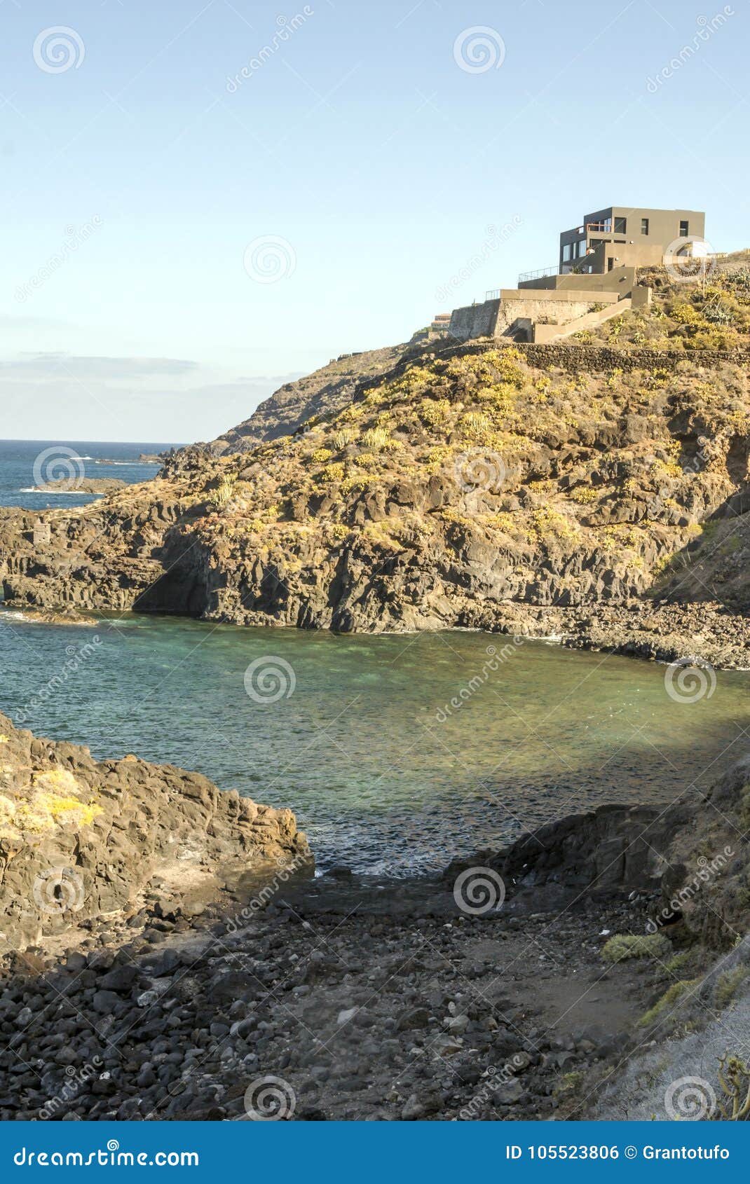 volcanic rock beach