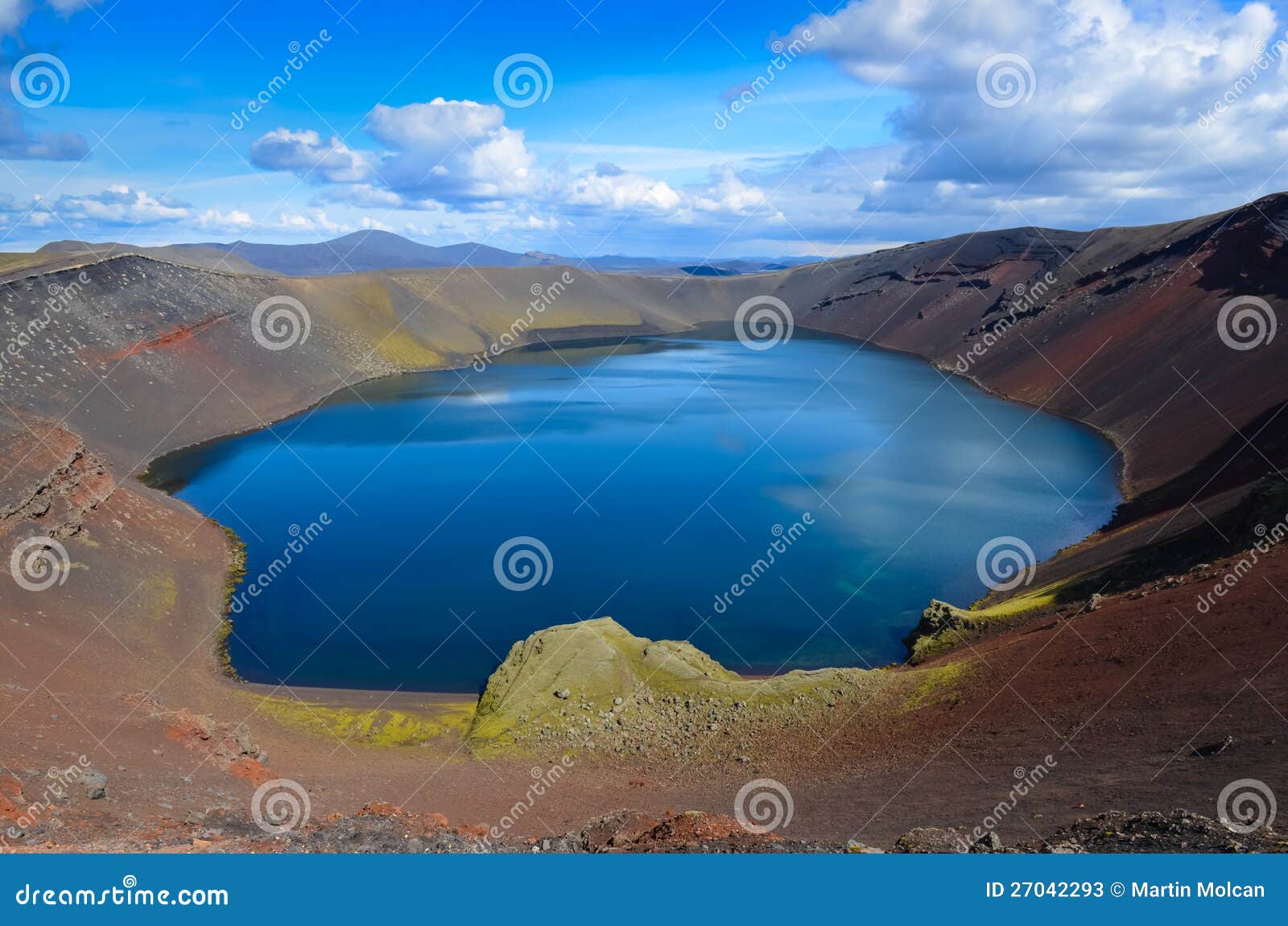 volcano caldera crater lake, iceland