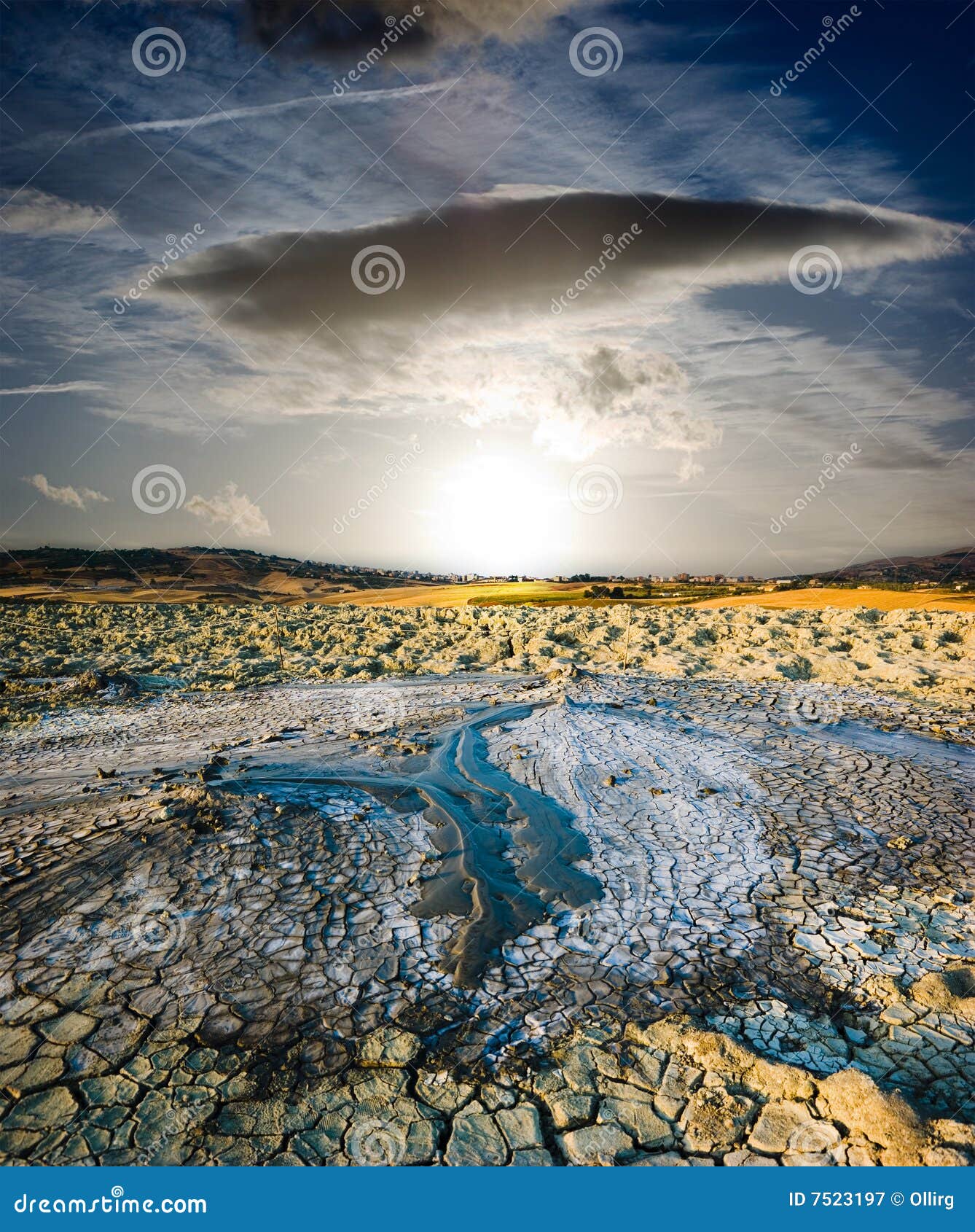 Volcano Erupted Liquid Mud To Su Stock Image Image of imaginative