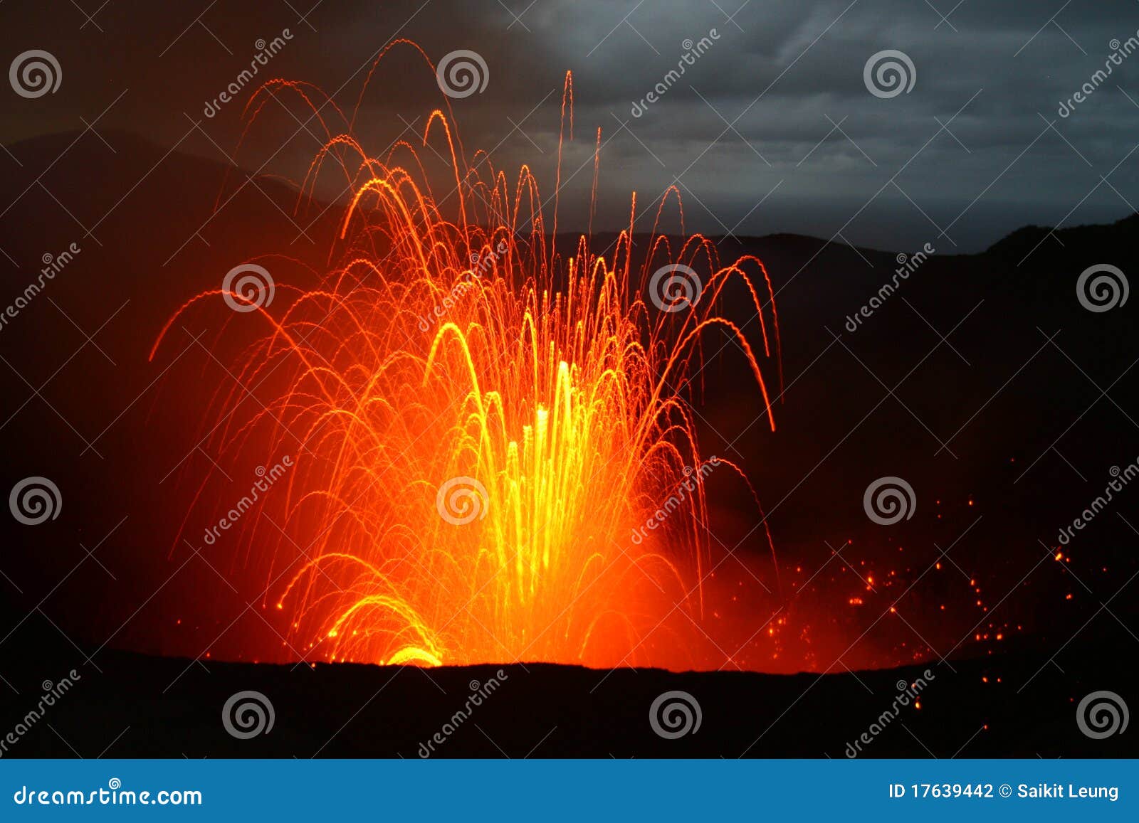 volcano eruption in vanuatu, south pacific